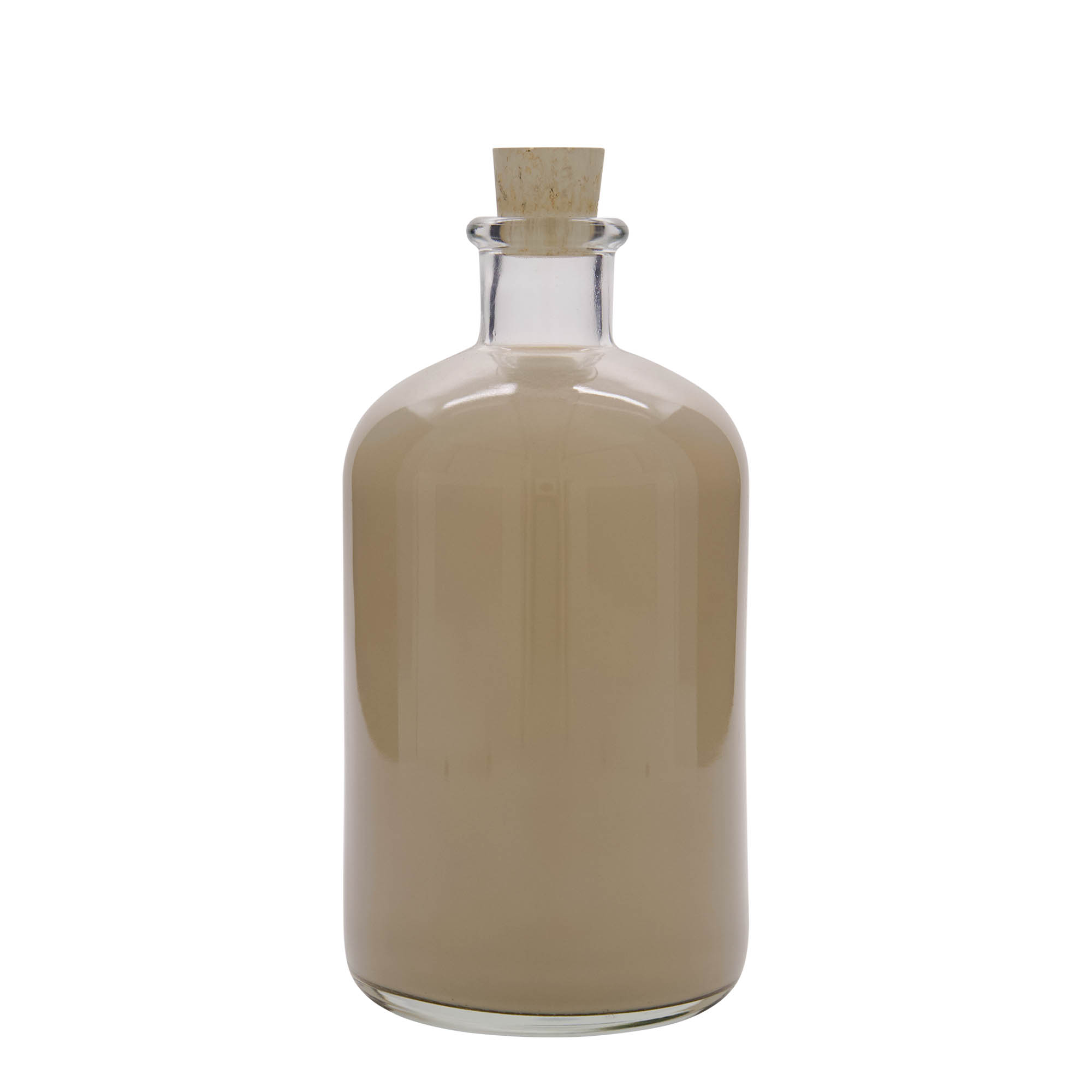1.000 ml Glasflasche Apotheker, Mündung: Kork