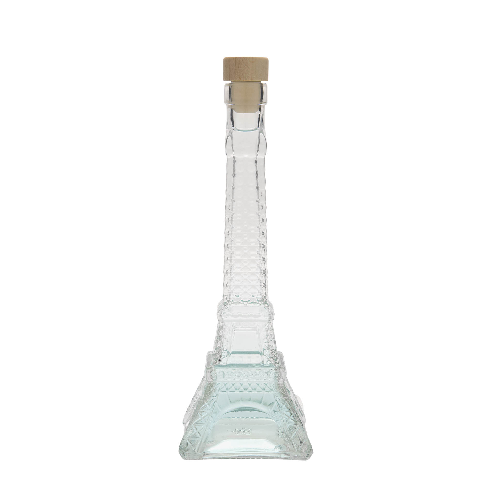 200 ml Glasflasche 'Eiffelturm', Mündung: Kork 200 ml Glasflasche 'Eiffelturm', Mündung: Kork