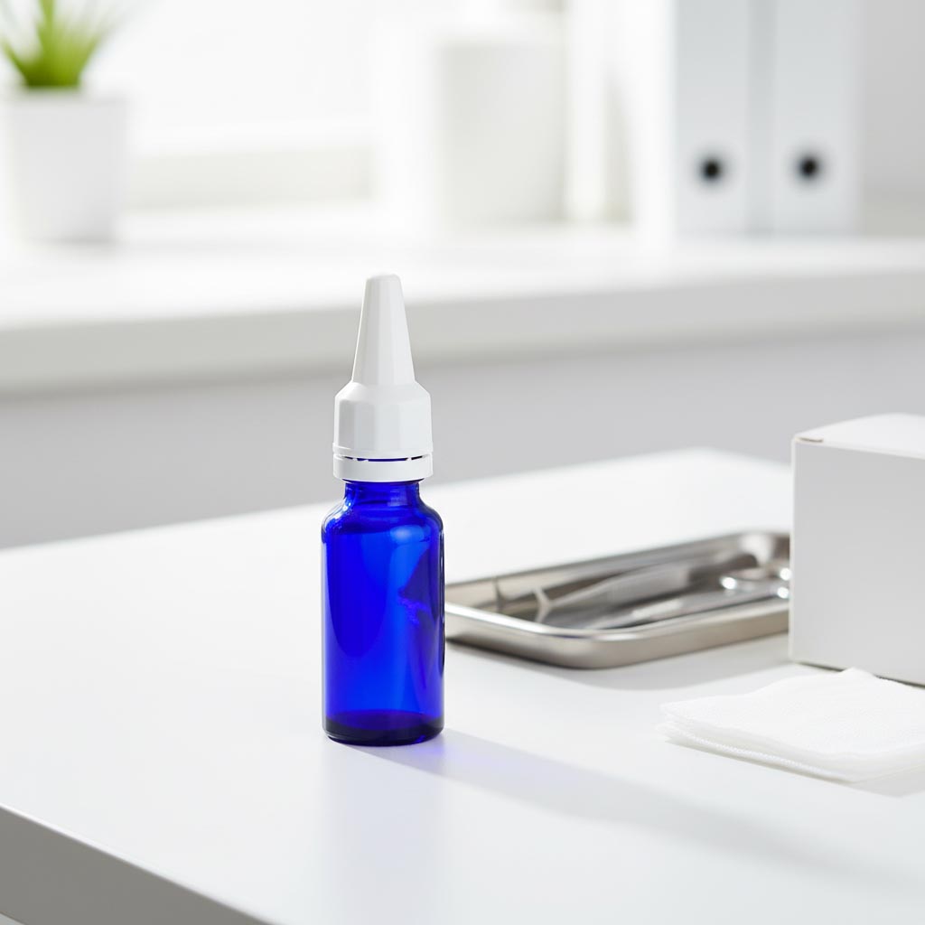 Schraubverschluss mit Applikator, PE-Kunststoff, weiß, für Mündung: DIN 18 Schraubverschluss mit Applikator, PE-Kunststoff, weiß, für Mündung: DIN 18