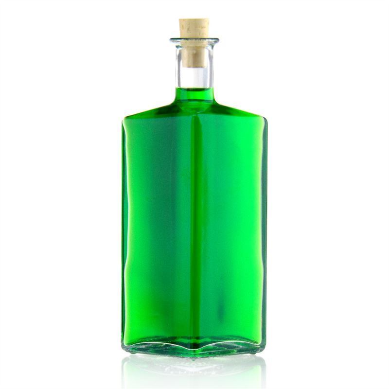 500 ml Glasflasche 'Riva', rautenförmig, Mündung: Kork 500 ml Glasflasche 'Riva', rautenförmig, Mündung: Kork
