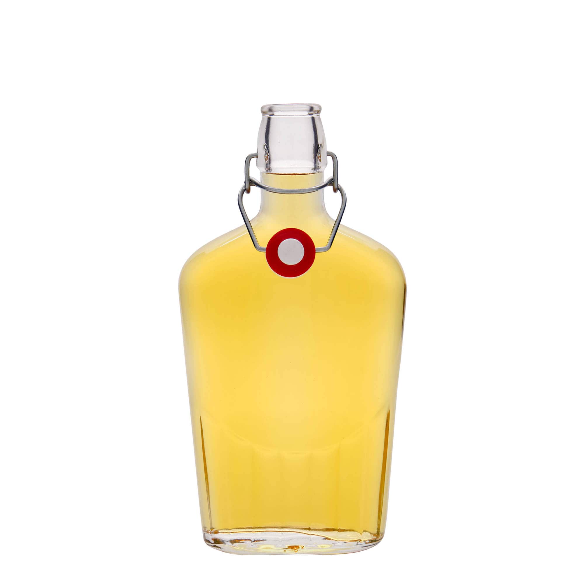 500 ml Glasflasche „Fiaschetta“, oval, Mündung: Bügelverschluss