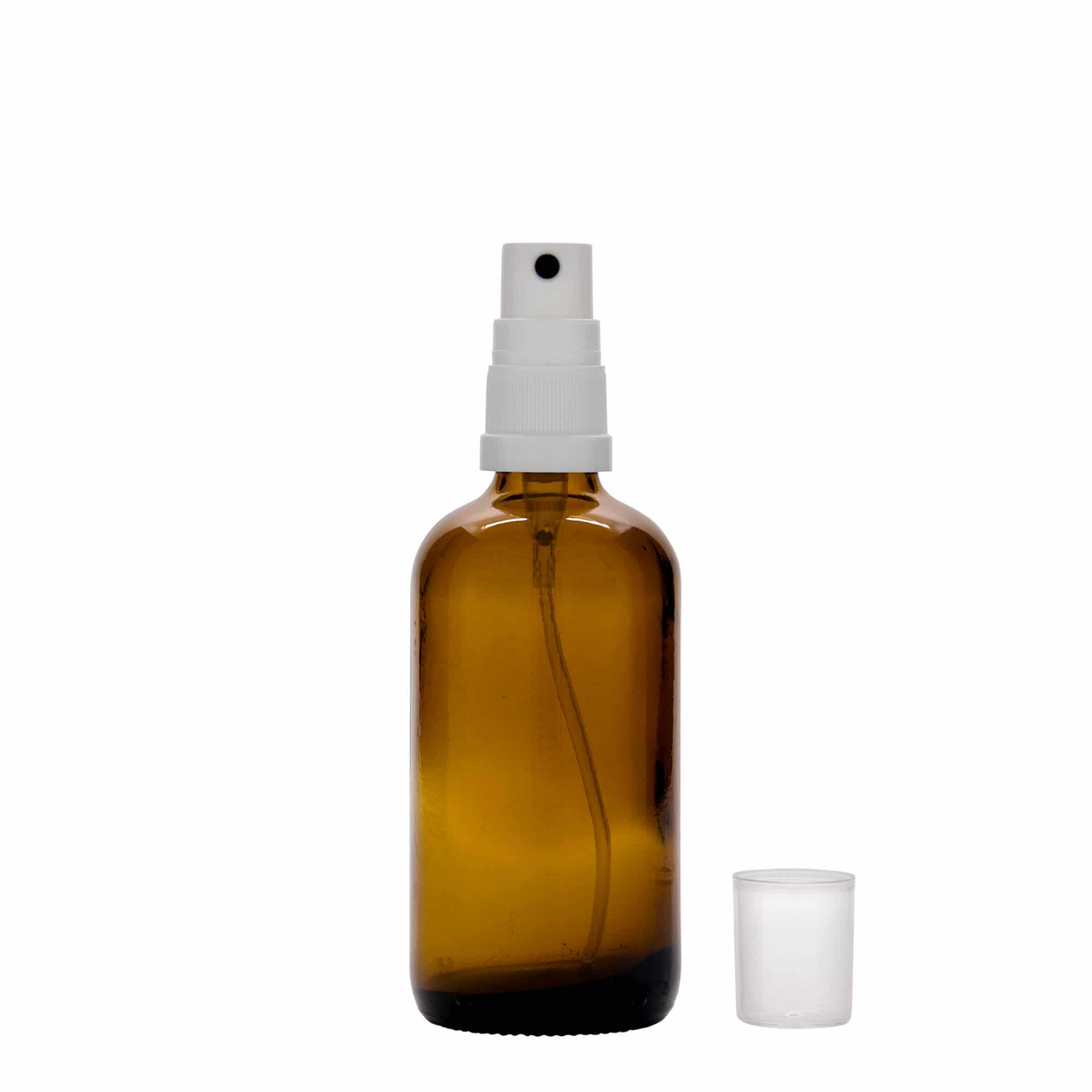 100 ml Sprühflasche Medizin, Glas, braun, Mündung: DIN 18 100 ml Sprühflasche Medizin, Glas, braun, Mündung: DIN 18