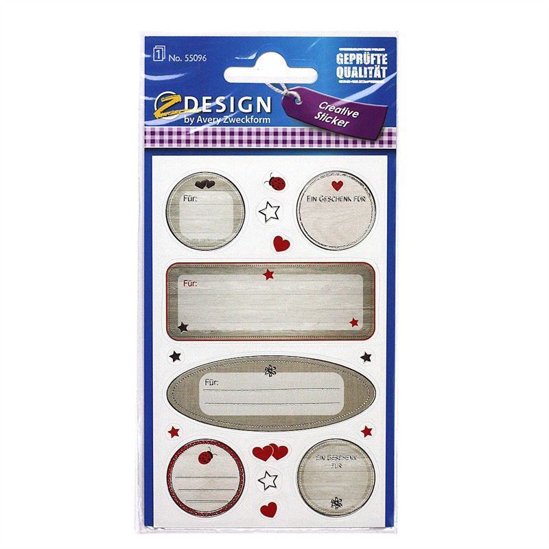 Zweckform Etiketten 'Für:', Papier, mehrfarbig Zweckform Etiketten 'Für:', Papier, mehrfarbig