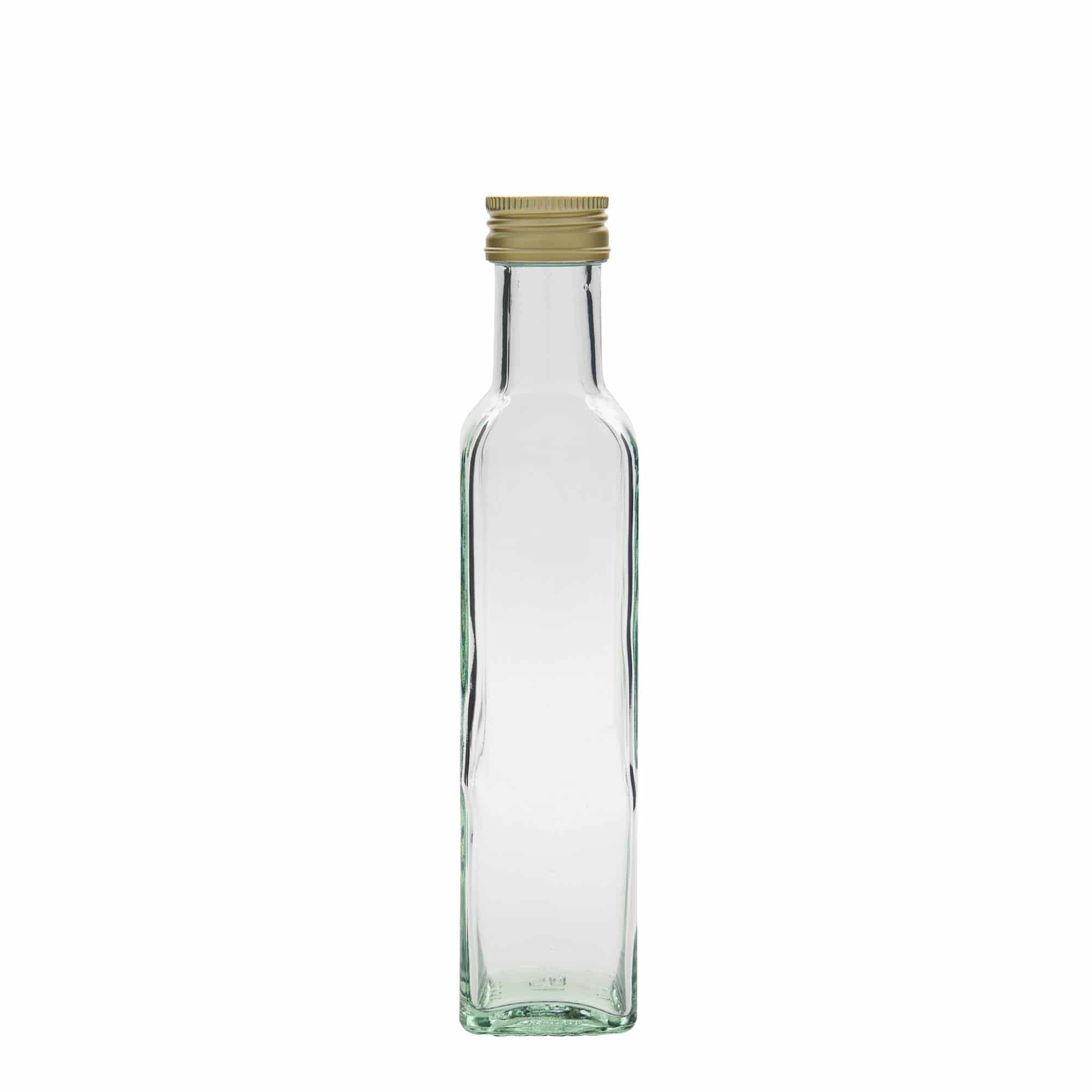 250 ml Glasflasche 'Marasca', quadratisch, Mündung: PP 31,5 250 ml Glasflasche 'Marasca', quadratisch, Mündung: PP 31,5