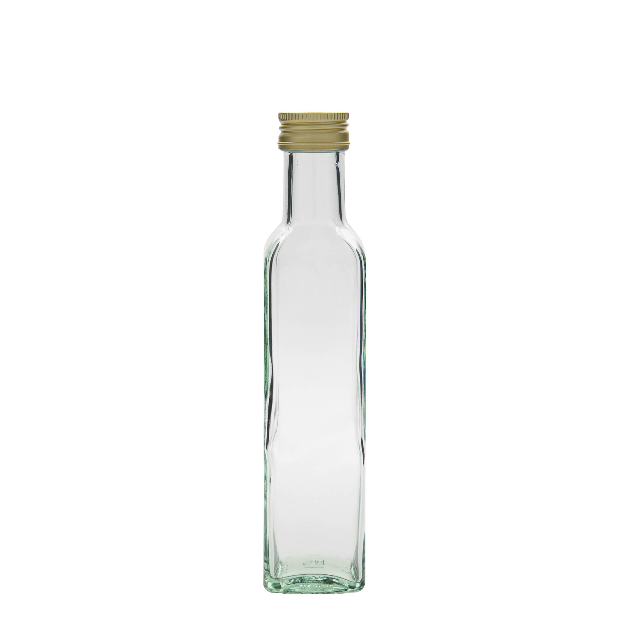 250 ml Glasflasche „Marasca“, quadratisch, Mündung: PP 31,5
