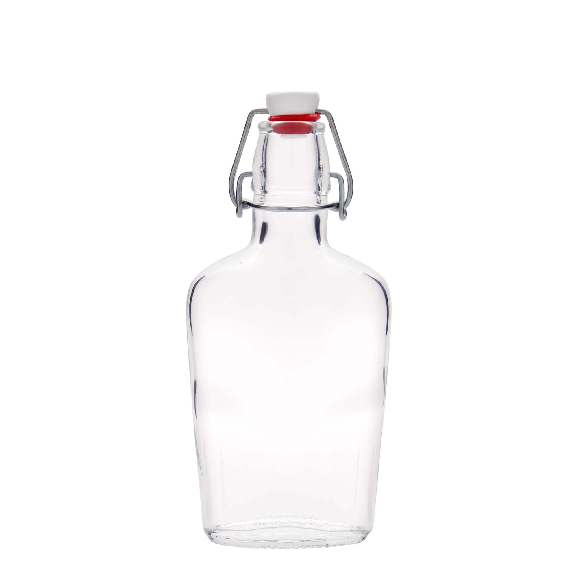 250 ml Glasflasche 'Fiaschetta', oval, Mündung: Bügelverschluss 250 ml Glasflasche 'Fiaschetta', oval, Mündung: Bügelverschluss