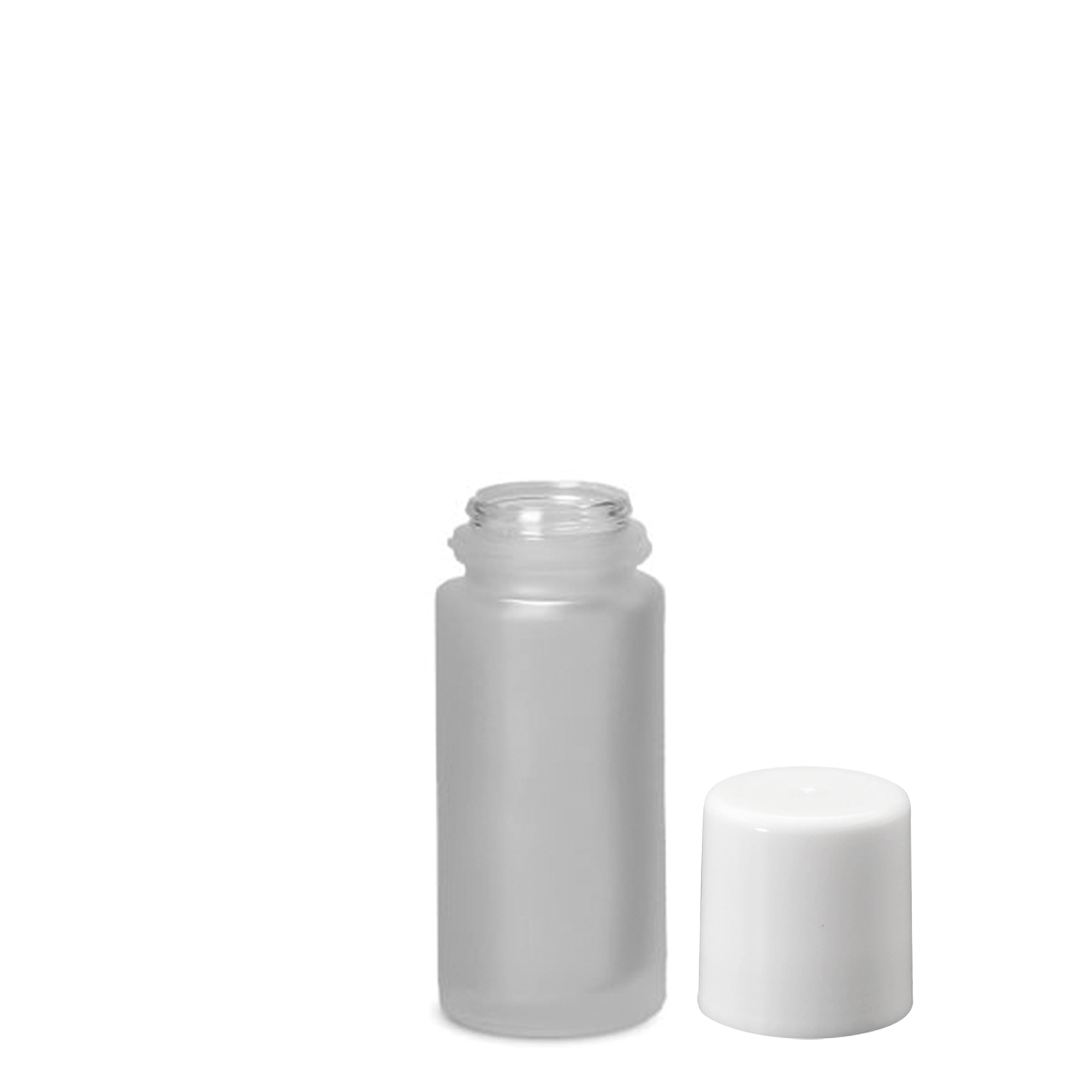 50 ml Roll-On-Flasche, Glas, geeist, Mündung: Schraubverschluss