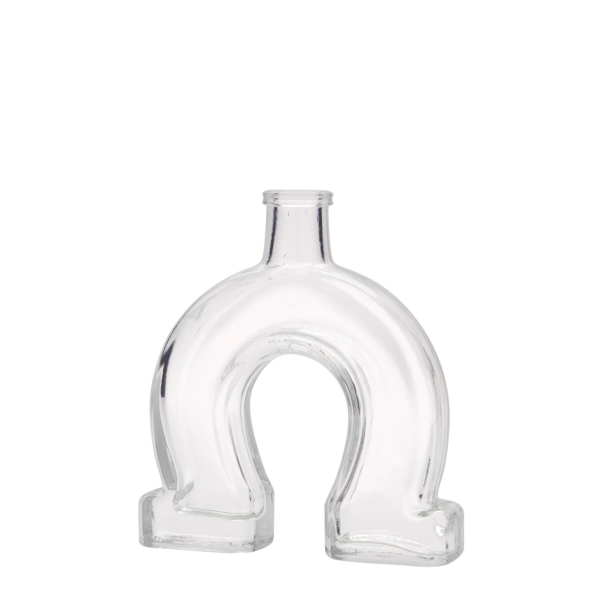 100 ml Glasflasche „Hufeisen“, Mündung: Kork