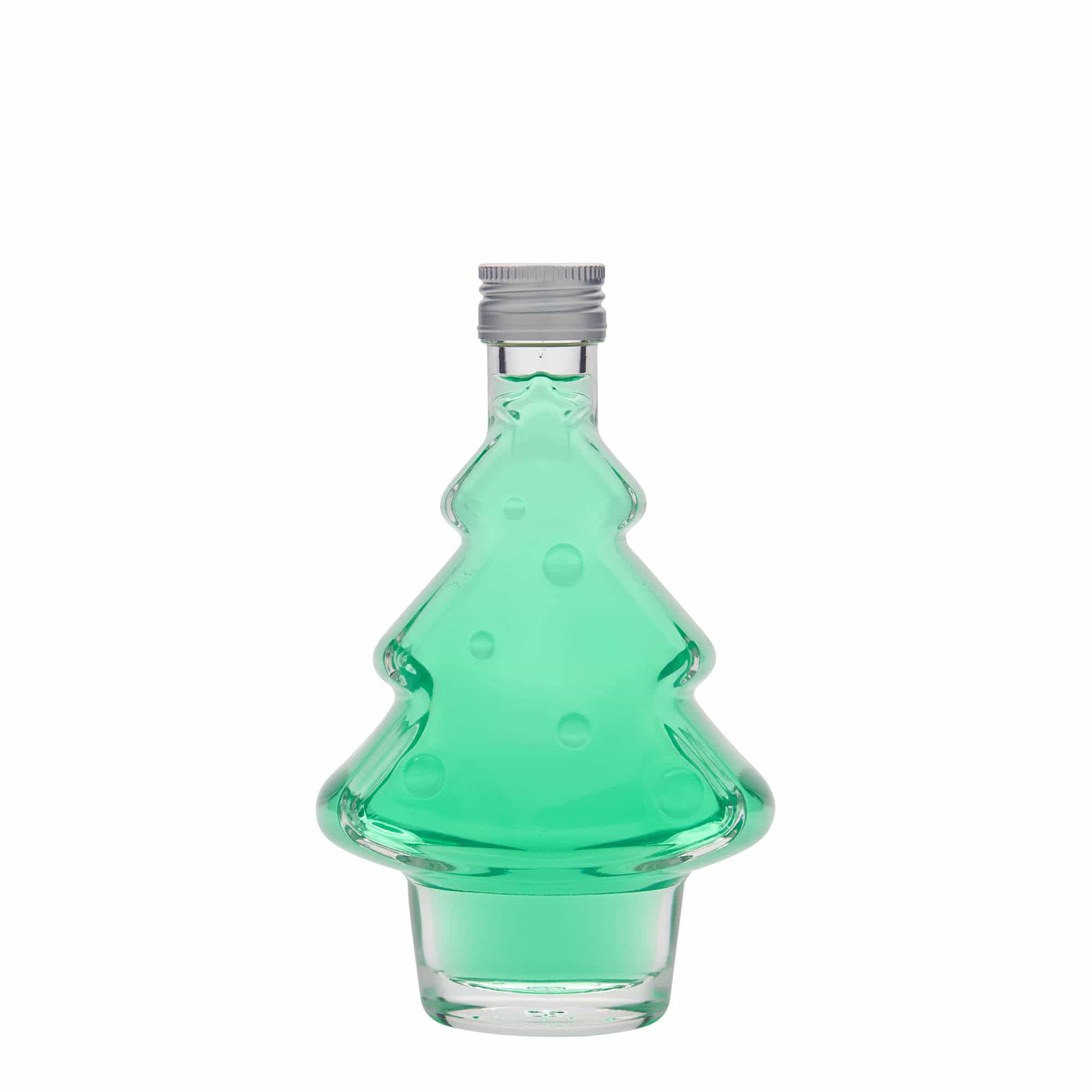 200 ml Glasflasche „Tannenbaum“, Mündung: PP 28