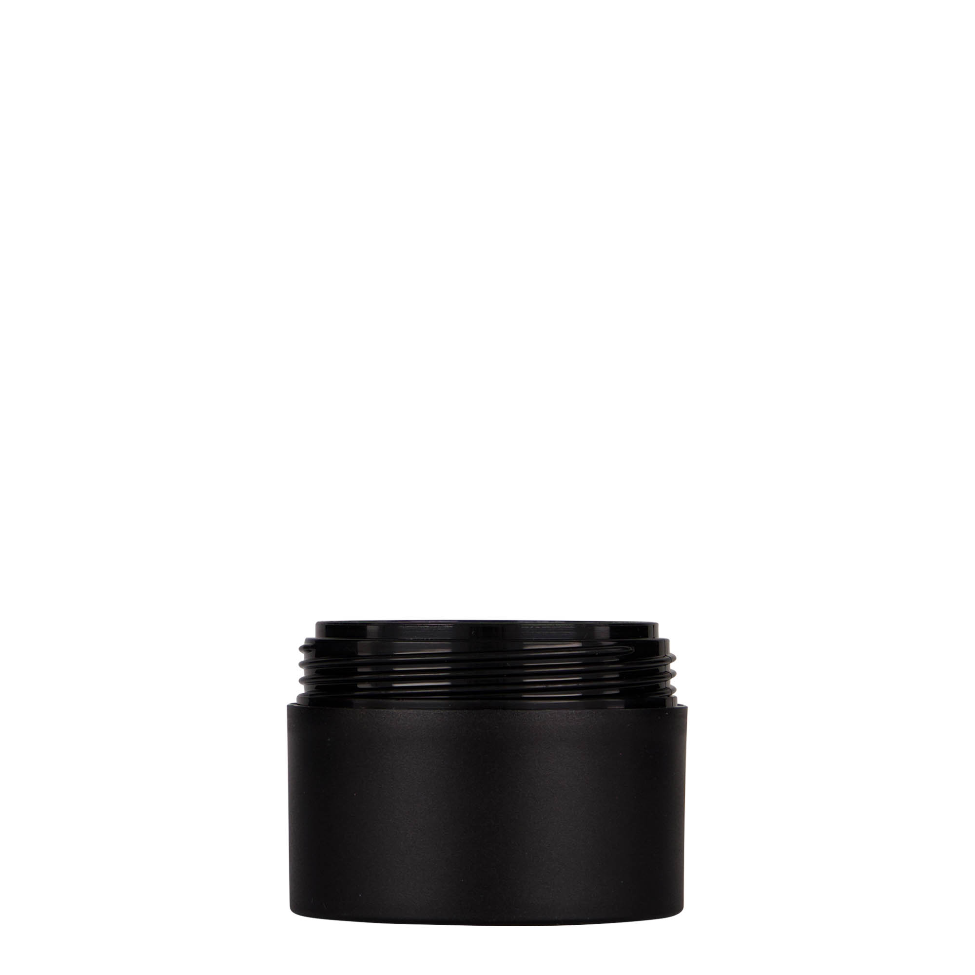 50 ml Kunststoffdose „Antonella“, PP, schwarz, Mündung: Schraubverschluss