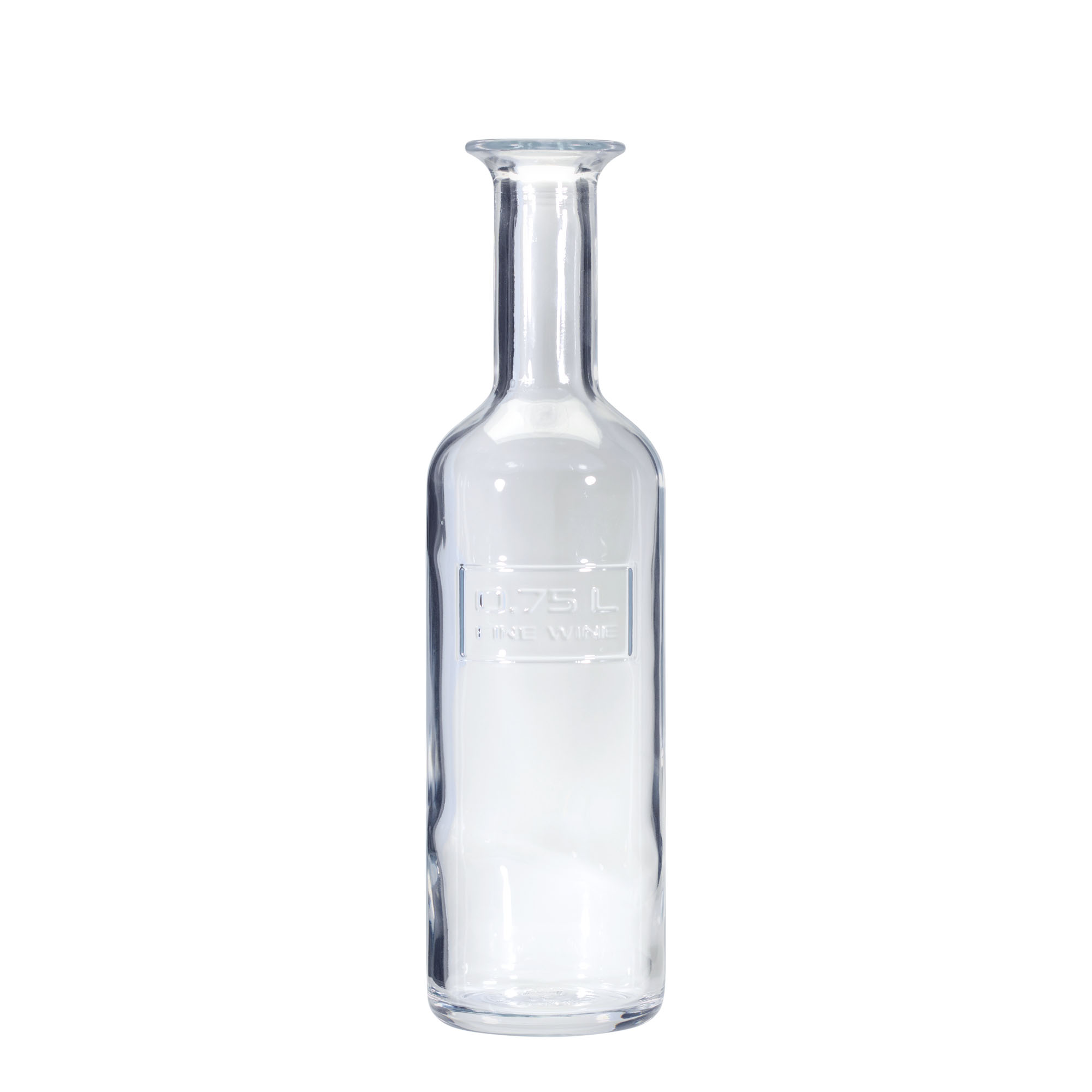 750 ml Glasflasche 'Optima Fine Wine', Mündung: Kork 750 ml Glasflasche 'Optima Fine Wine', Mündung: Kork
