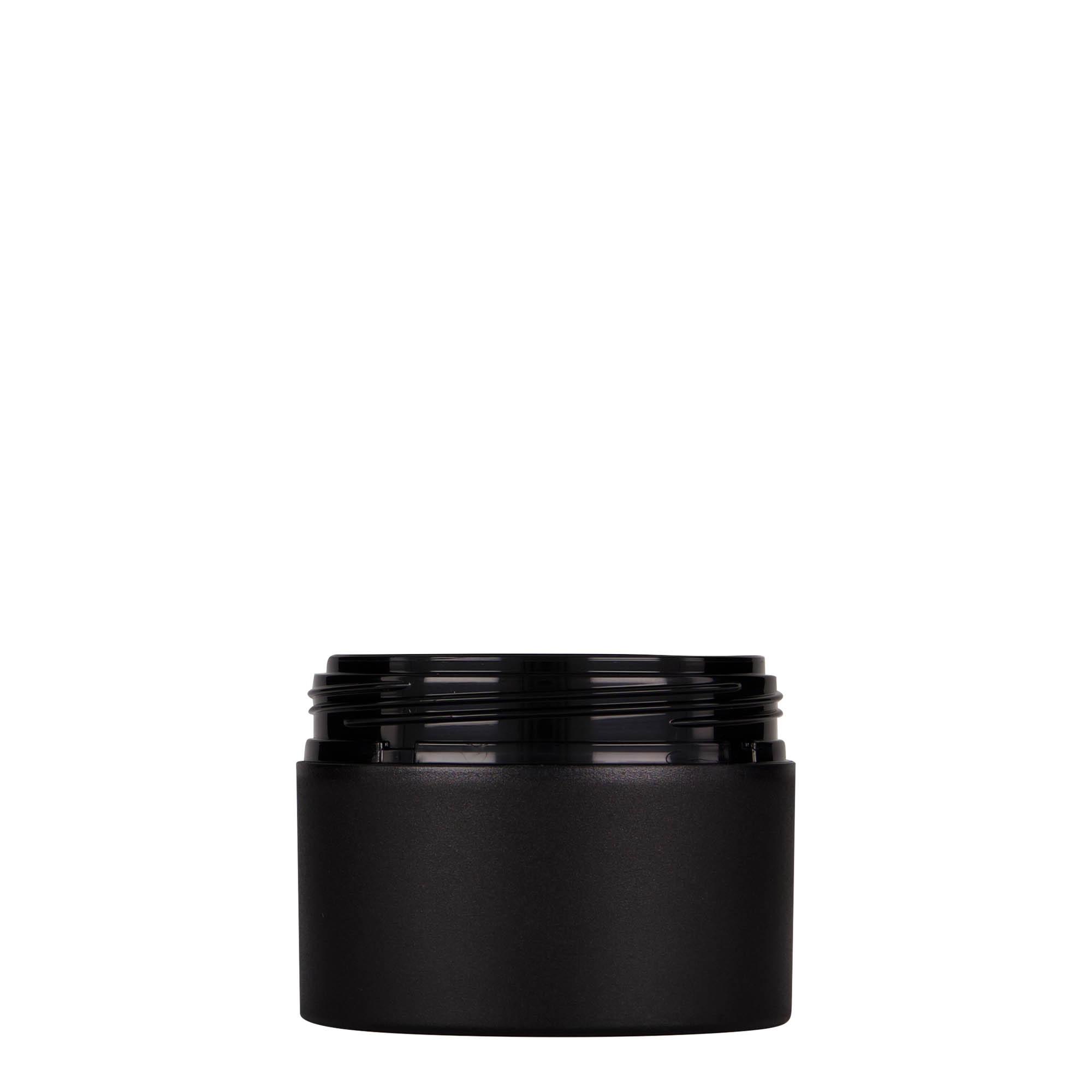 100 ml Kunststoffdose 'Antonella', PP, schwarz, Mündung: Schraubverschluss 100 ml Kunststoffdose 'Antonella', PP, schwarz, Mündung: Schraubverschluss