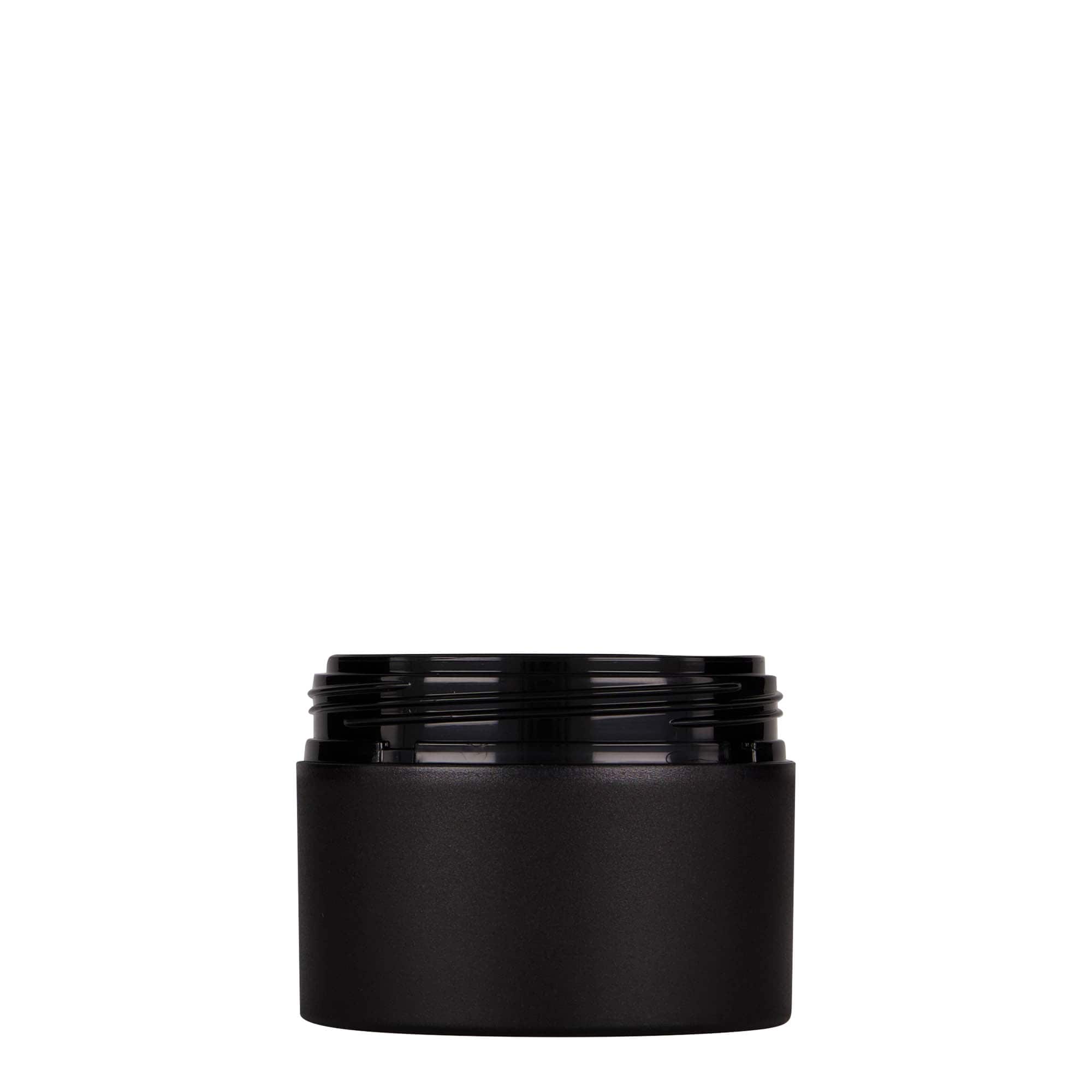 100 ml Kunststoffdose „Antonella“, PP, schwarz, Mündung: Schraubverschluss