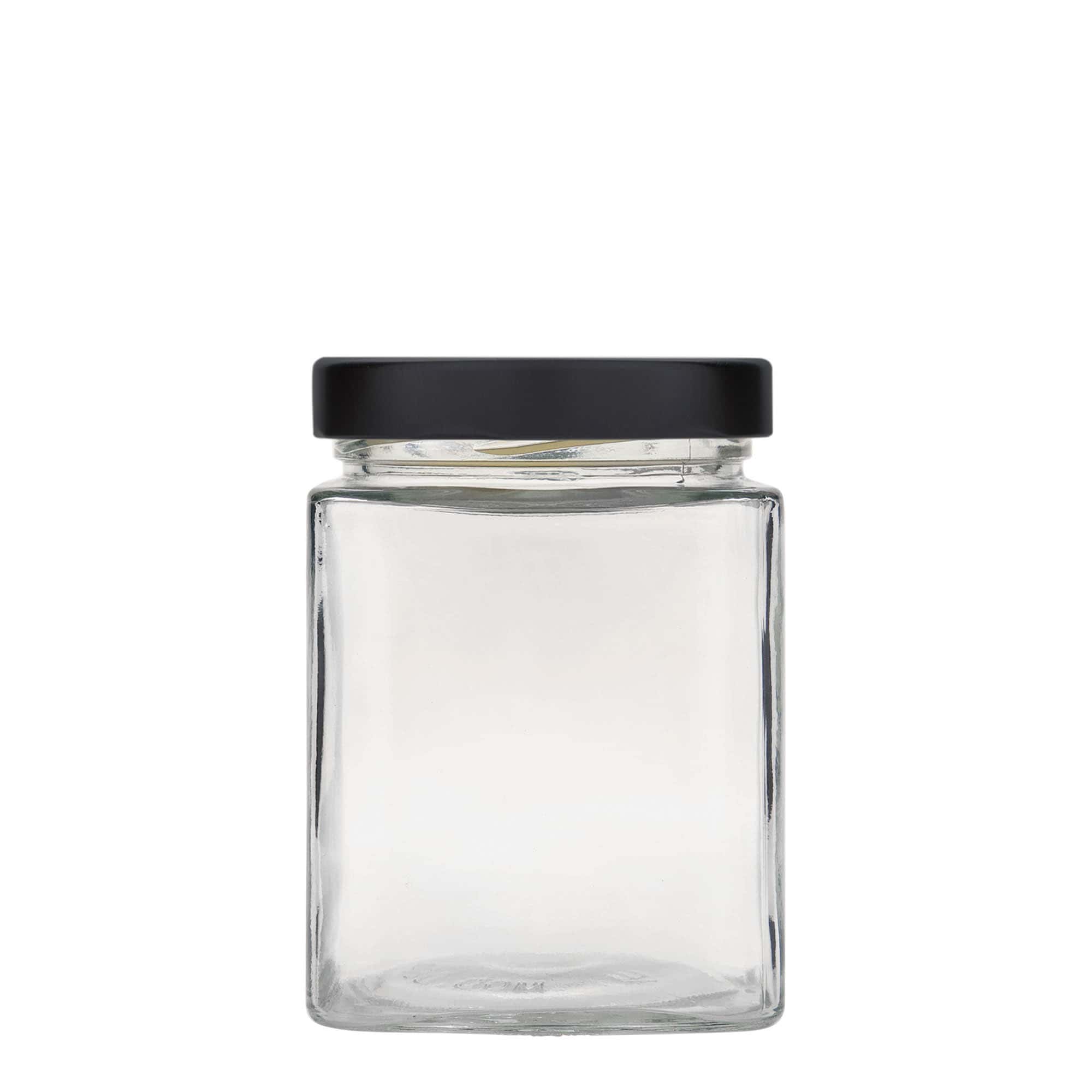 580 ml Vierkantglas 'Ikarus', Mündung: Deep-Twist-Off (DTO 82)