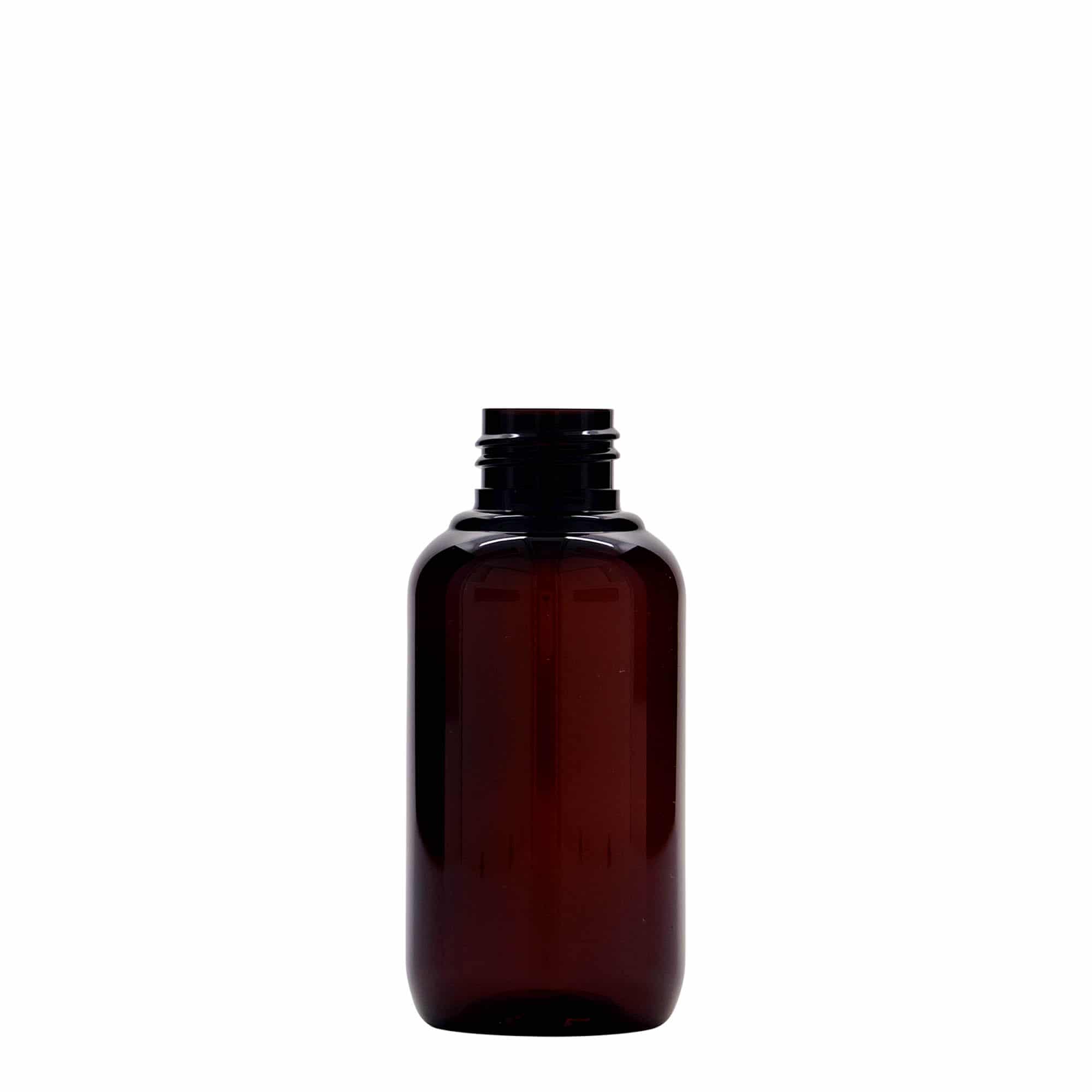 100 ml Recycling-Kunststoffflasche 'Victor's Best', PCR, braun, Mündung: 24/410
