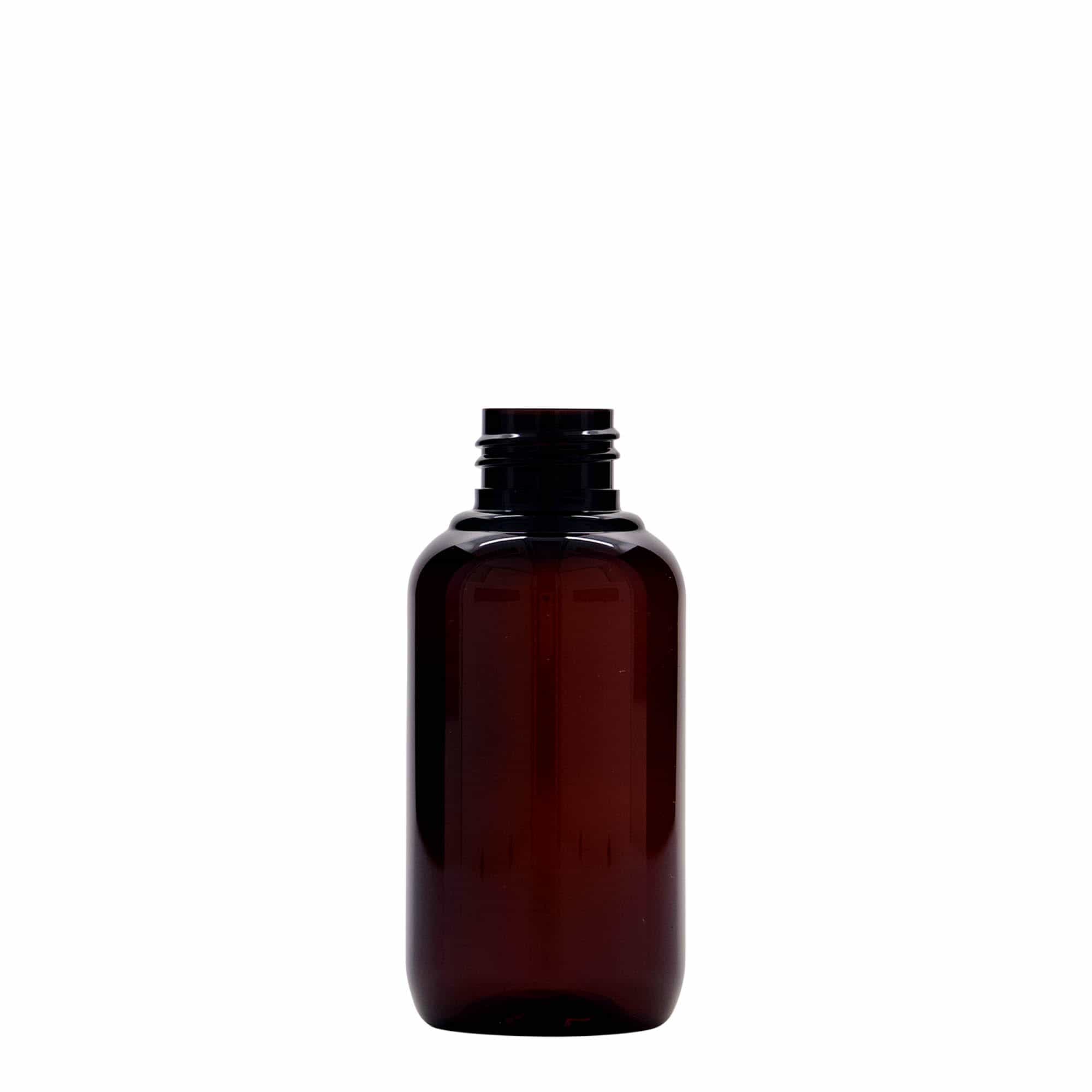 100 ml Recycling-Kunststoffflasche 'Victor's Best', PCR, braun, Mündung: 24/410