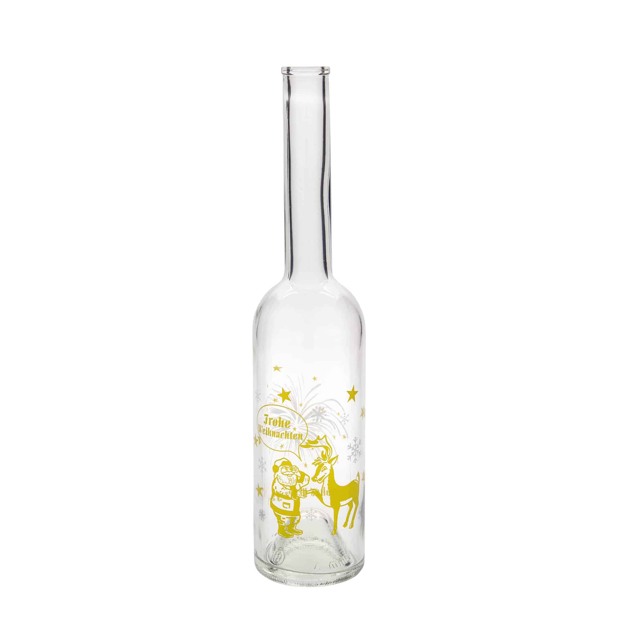 500 ml Glasflasche „Opera“, Motiv: Feuerwerk, Mündung: Kork