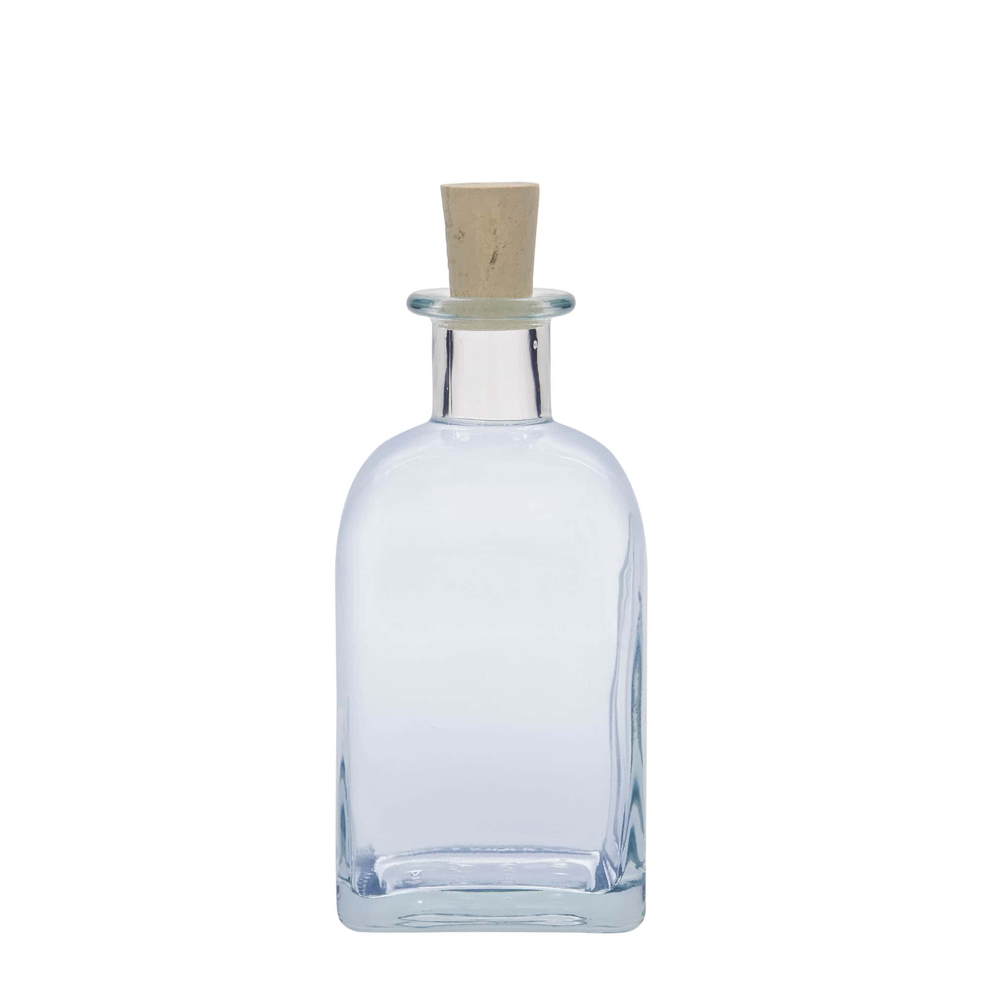 350 ml Glasflasche Apotheker Carré, quadratisch, Mündung: Kork