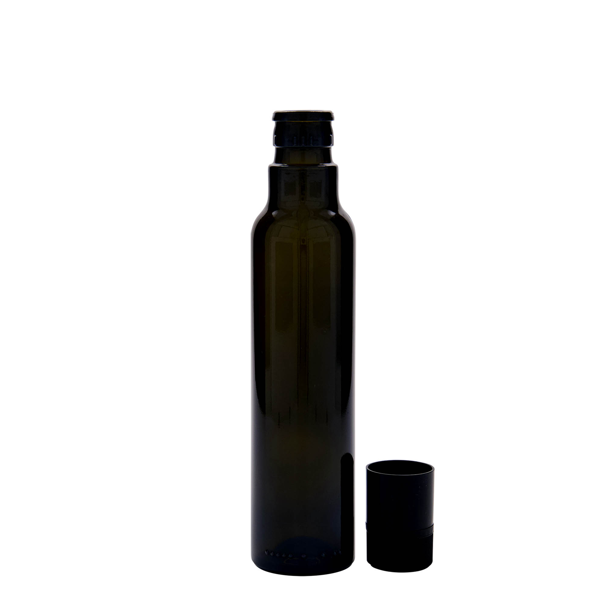 250 ml Essig-/Ölflasche „Willy New“, Glas, antikgrün, Mündung: DOP