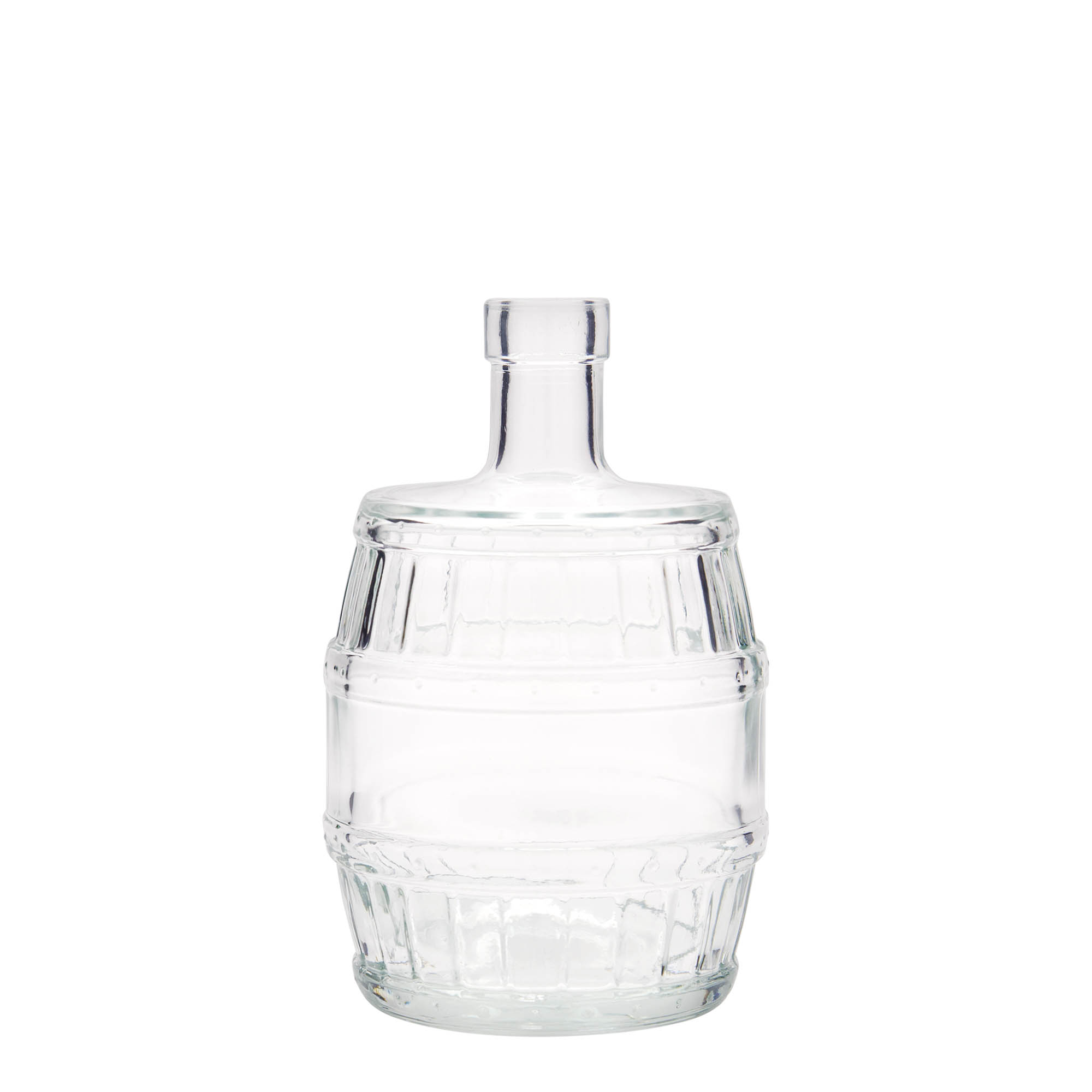 500 ml Glasflasche 'Fass', Mündung: Kork