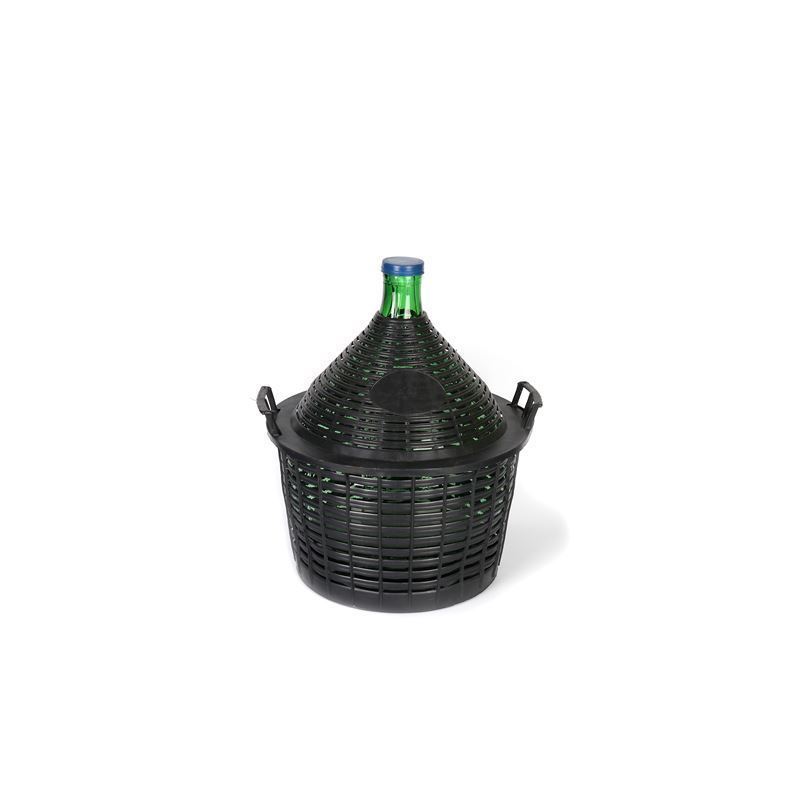 20 l Ballonflasche Enghals, Glas, grün, Mündung: Stülpdeckel 20 l Ballonflasche Enghals, Glas, grün, Mündung: Stülpdeckel