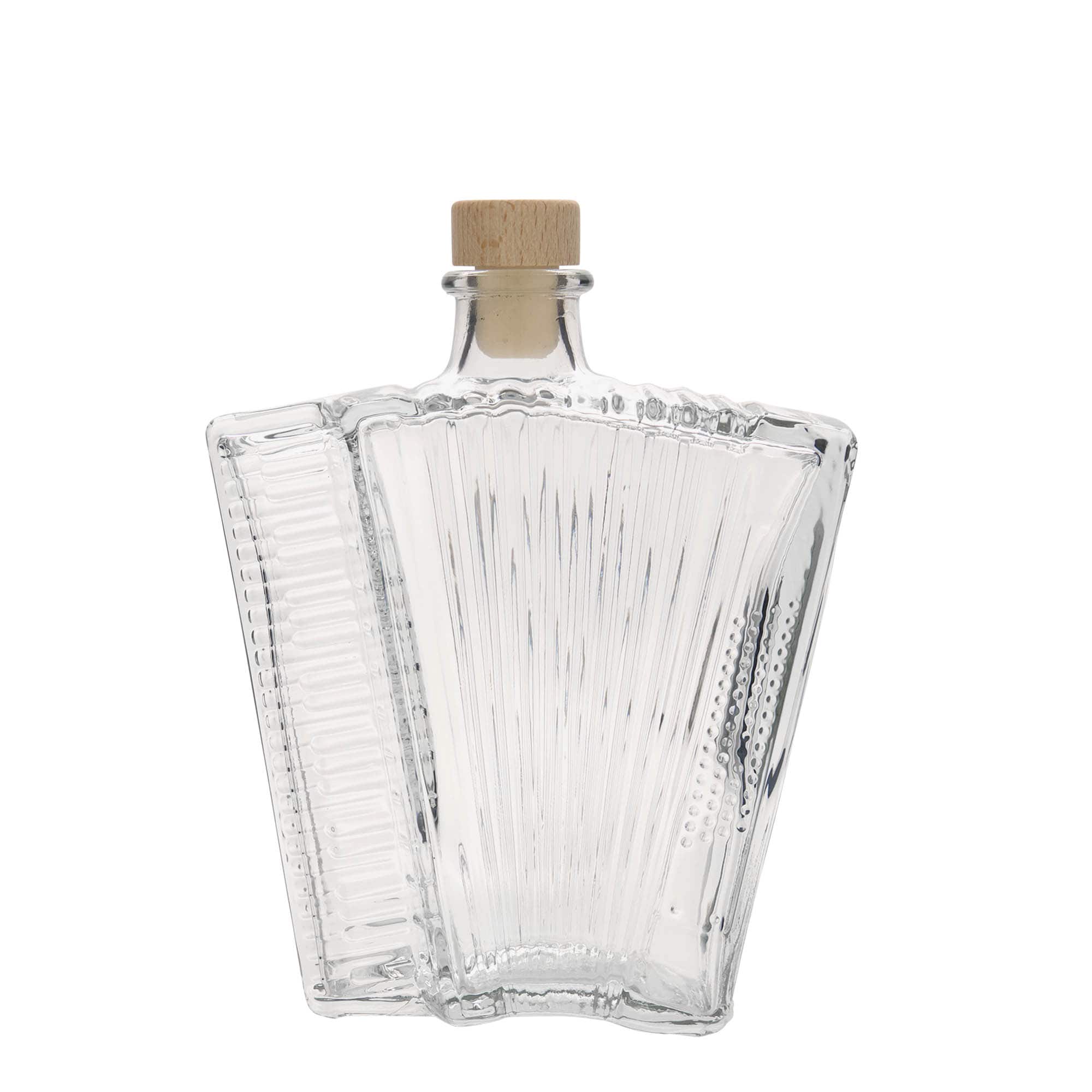 500 ml Glasflasche „Akkordeon“, Mündung: Kork