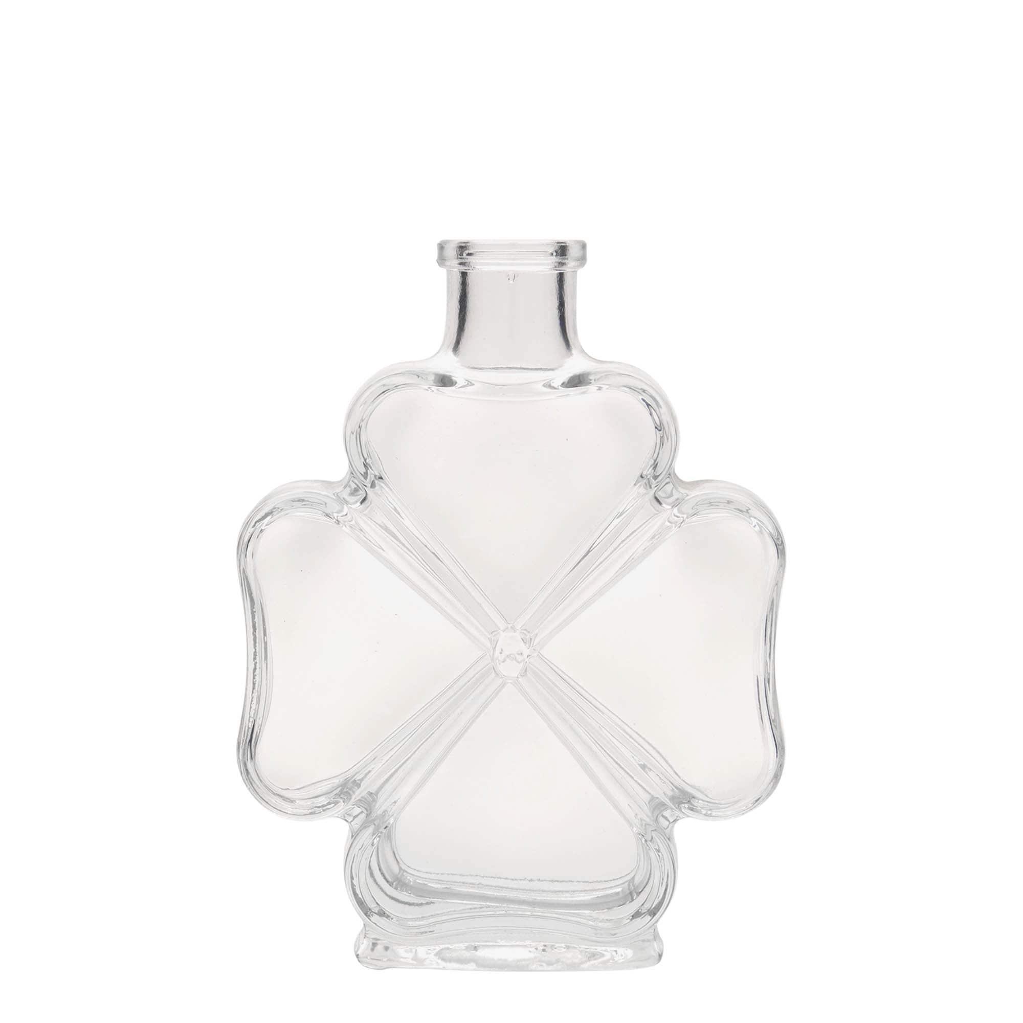 200 ml Glasflasche „Kleeblatt“, Mündung: Kork