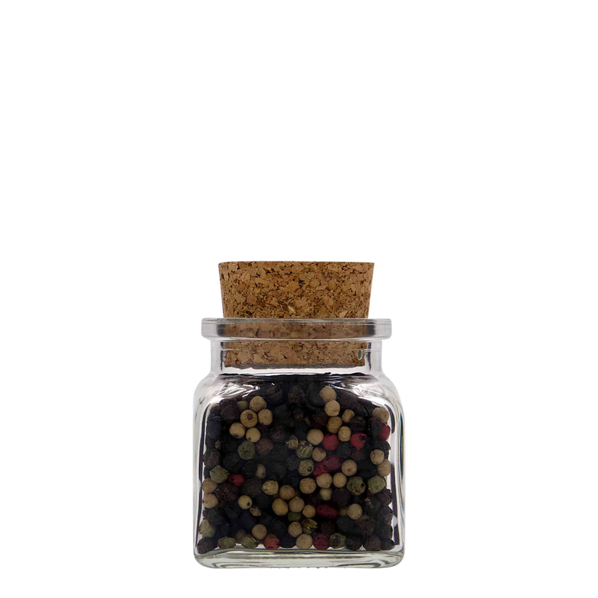 120 ml Korkenglas, quadratisch, Mündung: Kork