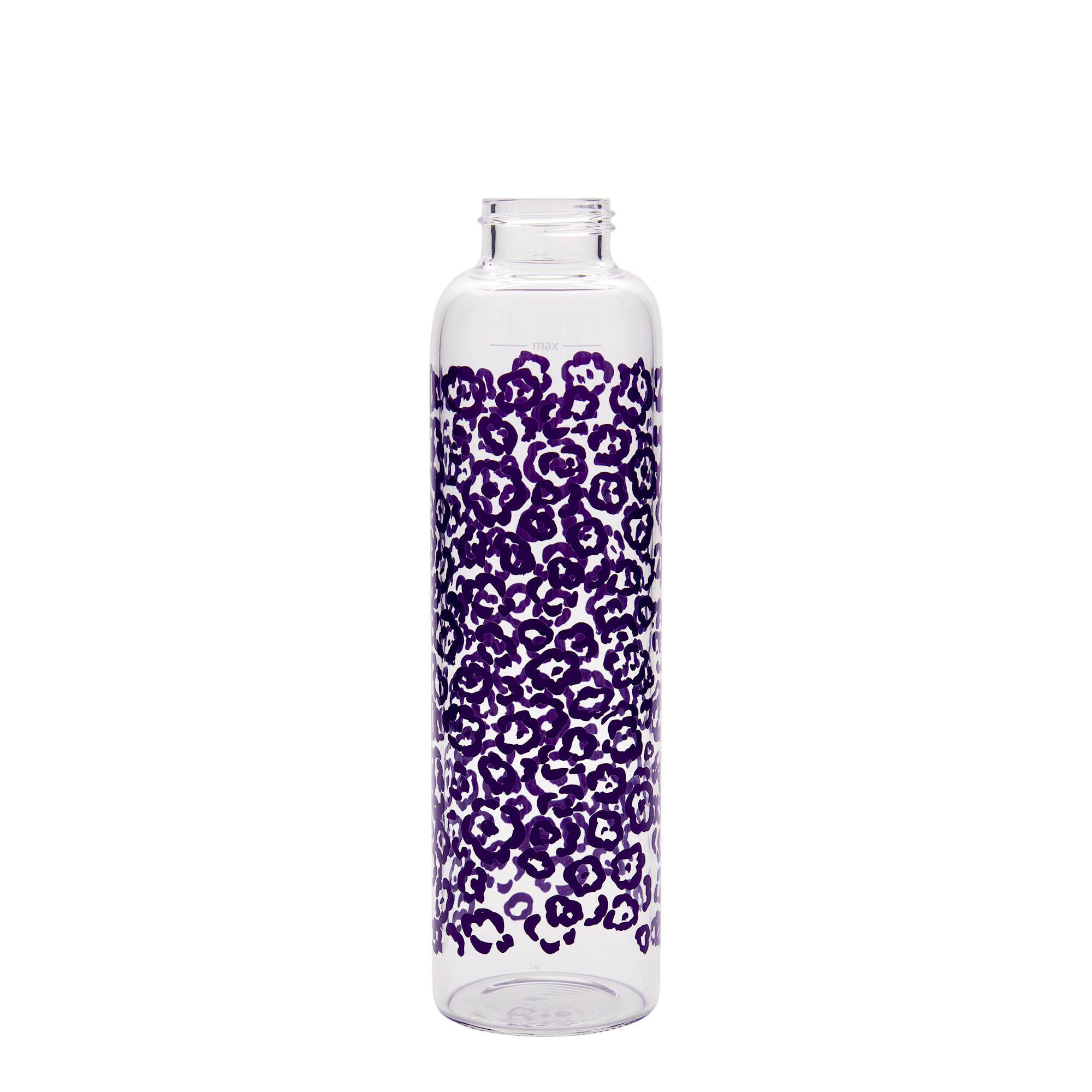 500 ml Trinkflasche 'Perseus - Lila Blumen', Mündung: Schraubverschluss