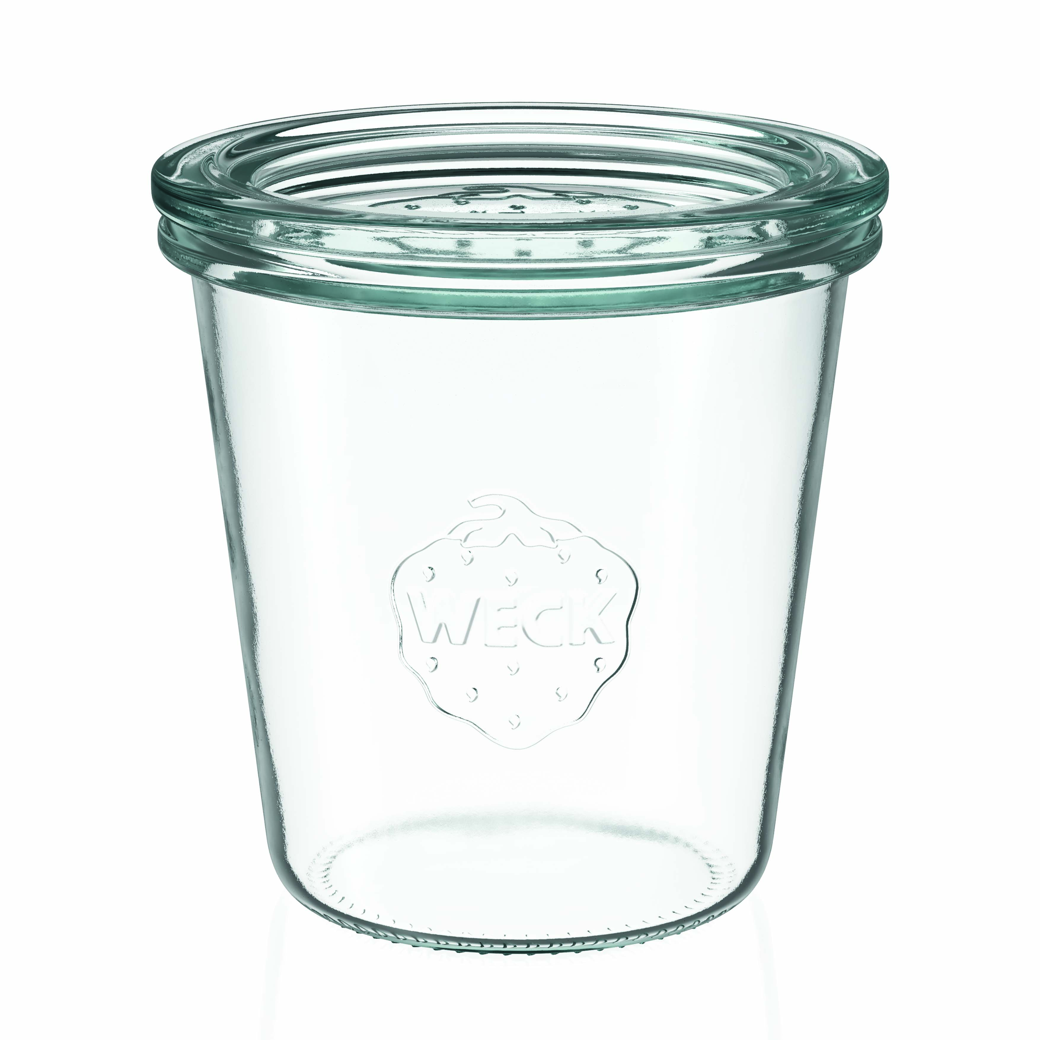 6x 290 ml WECK-Sturzglas hoch mit Glasdeckel RR 80