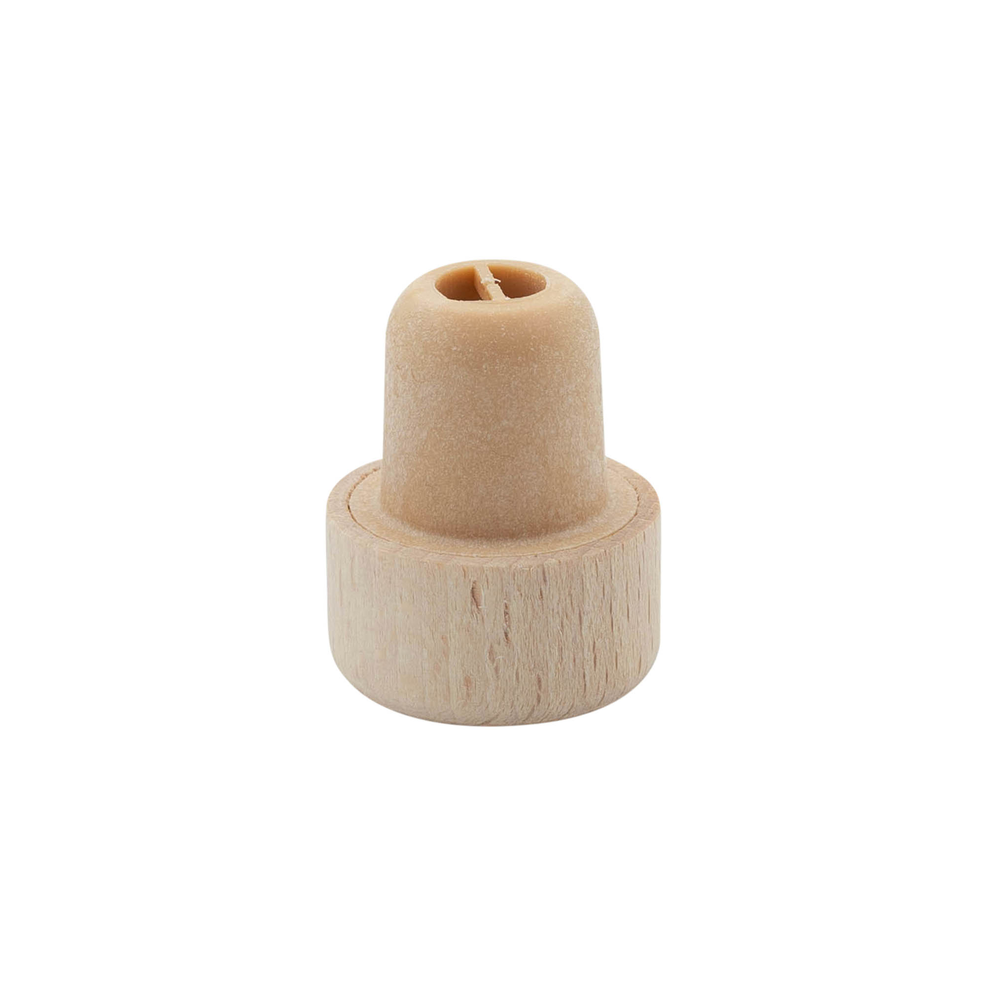Griffkorken mit Dosieröffnung 19 mm, Holz/Kunststoff, beige, für Mündung: Kork