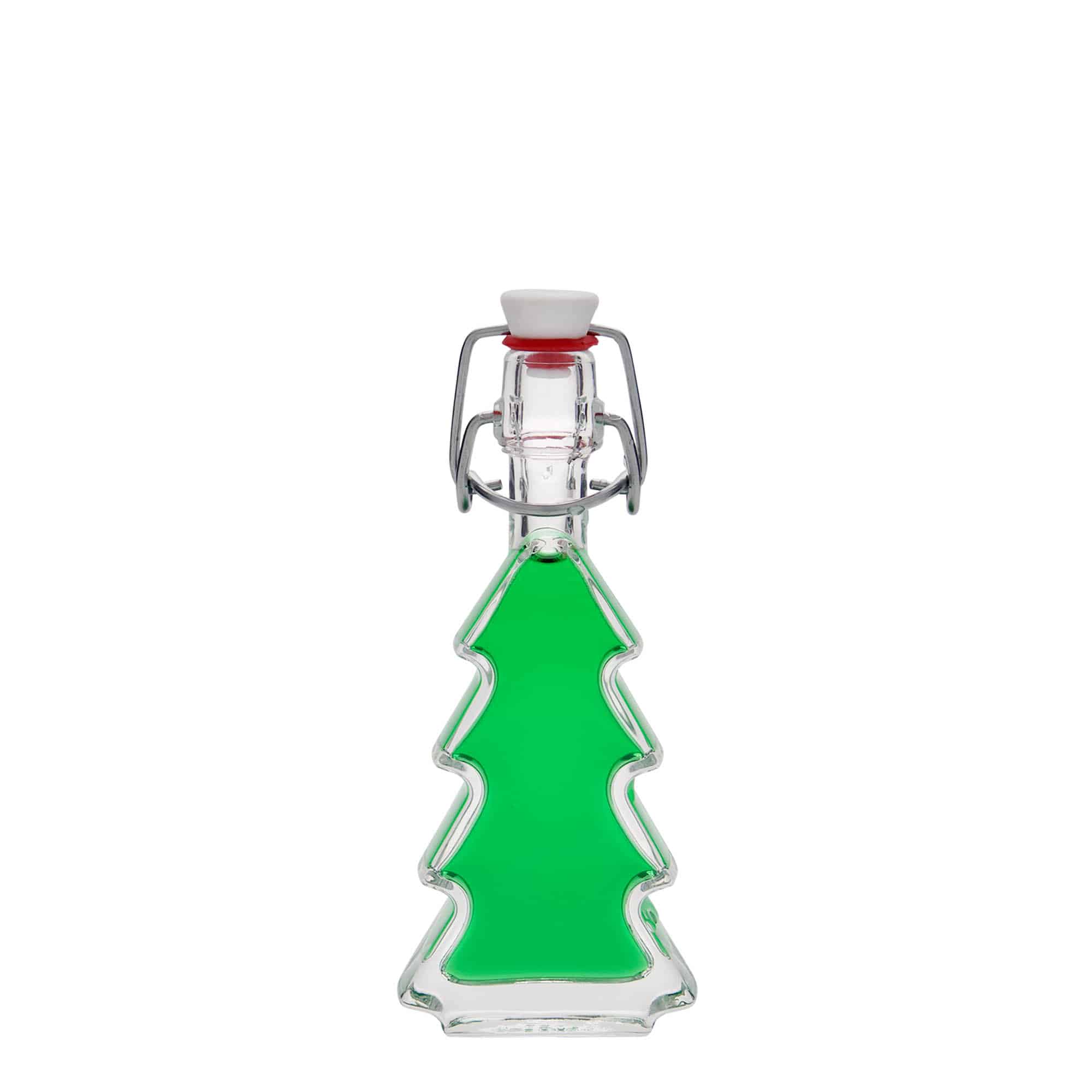 40 ml Glasflasche „Tannenbaum“, Mündung: Bügelverschluss