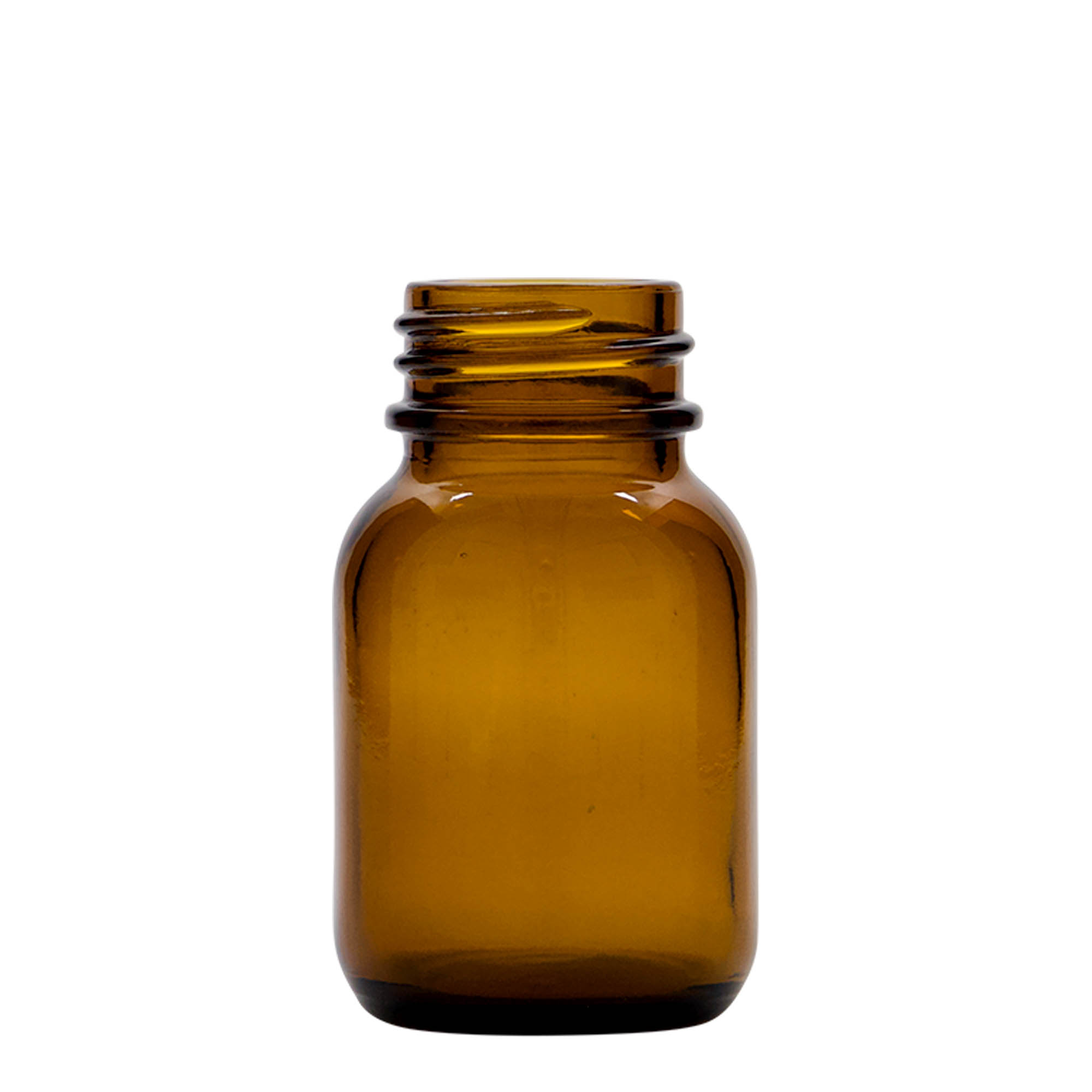 50 ml Weithalsglas, braun, Mündung: DIN 32 50 ml Weithalsglas, braun, Mündung: DIN 32