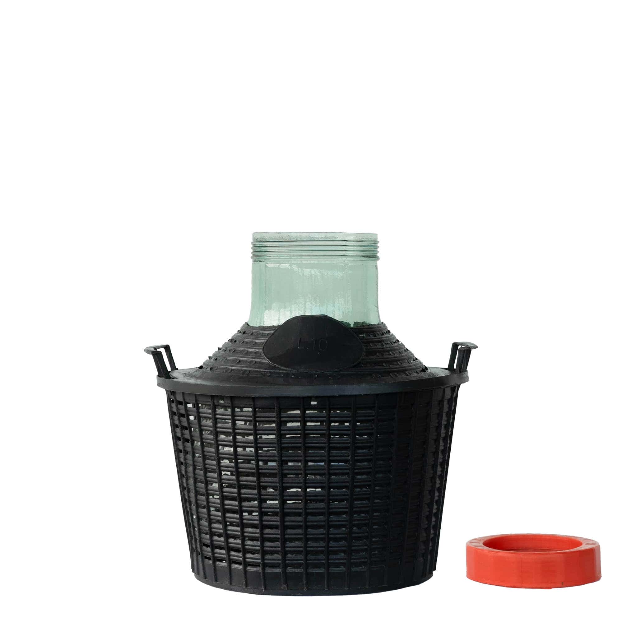 10 l Ballonflasche Weithals, Glas, Mündung: Schraubverschluss