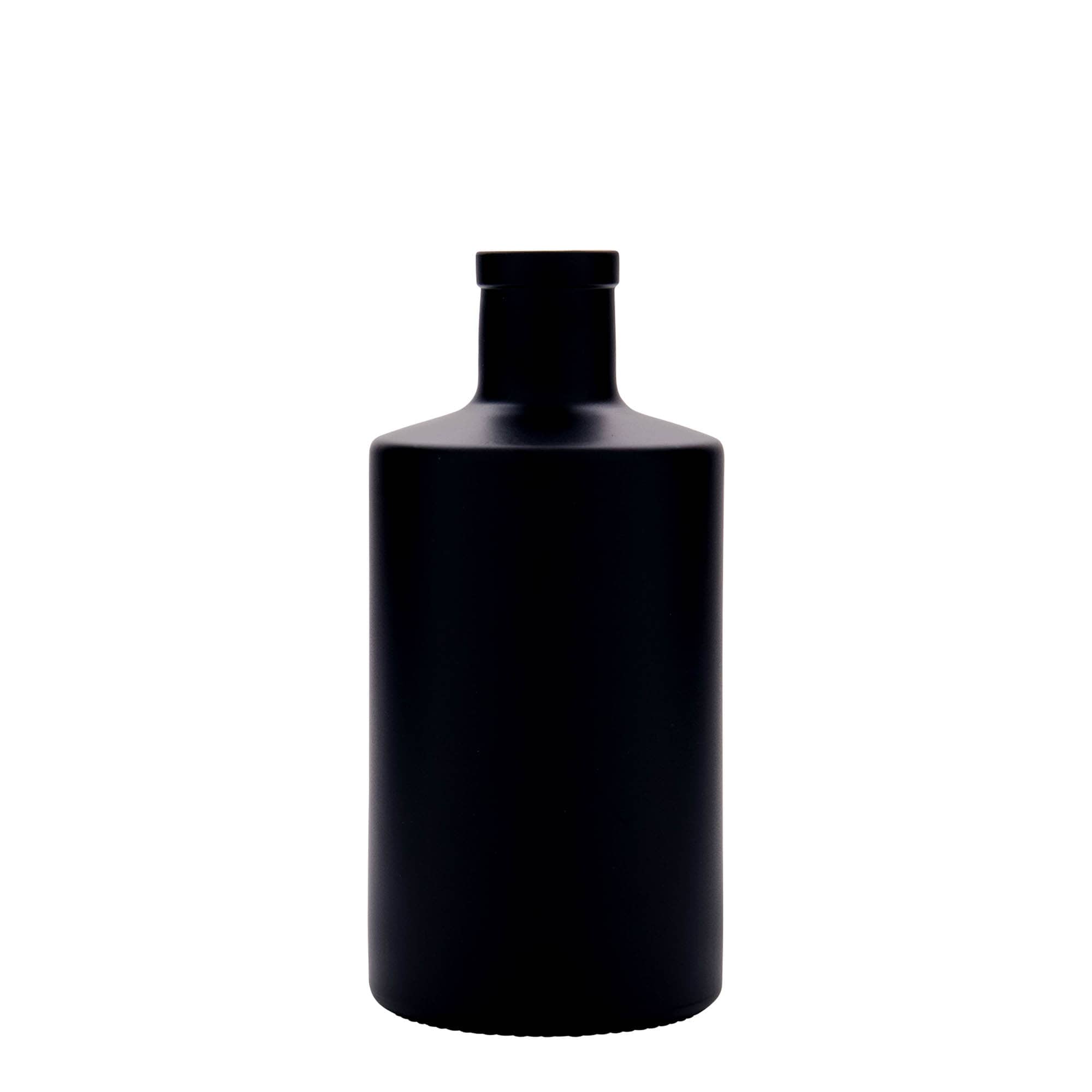 500 ml Glasflasche 'Caroline', schwarz, Mündung: Kork 500 ml Glasflasche 'Caroline', schwarz, Mündung: Kork