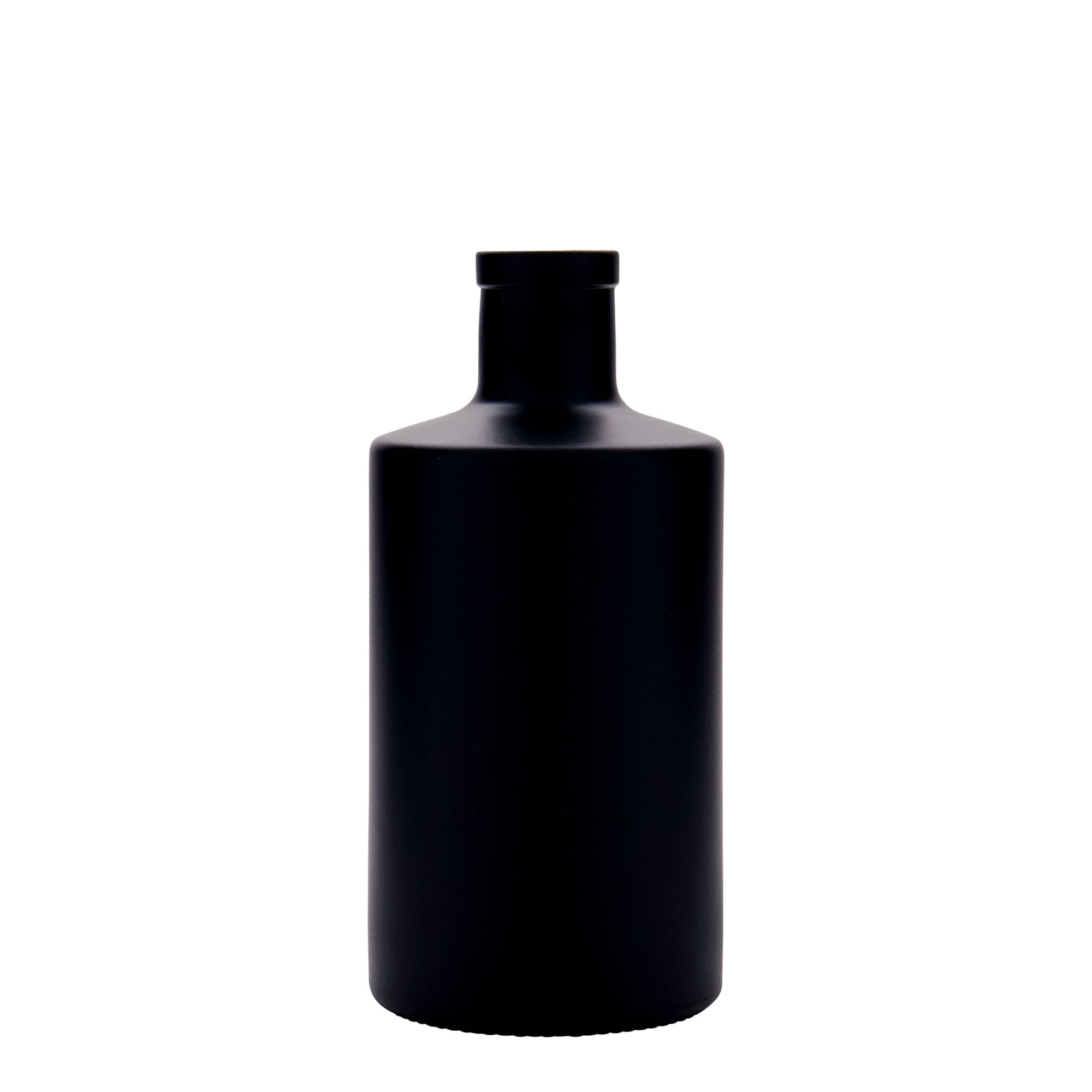 500 ml Glasflasche 'Caroline', schwarz, Mündung: Kork 500 ml Glasflasche 'Caroline', schwarz, Mündung: Kork