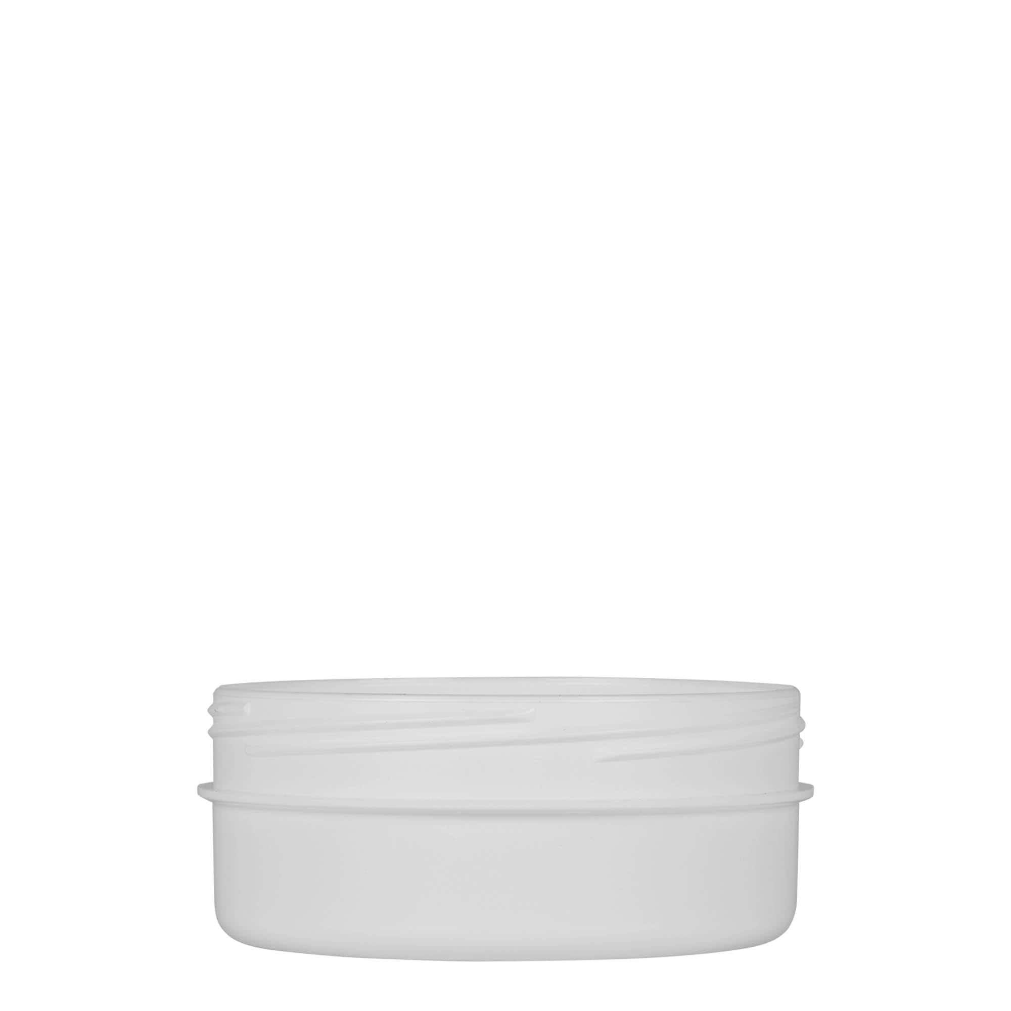 125 ml Kunststoffdose „White Line“, PP, weiß, Mündung: Schraubverschluss