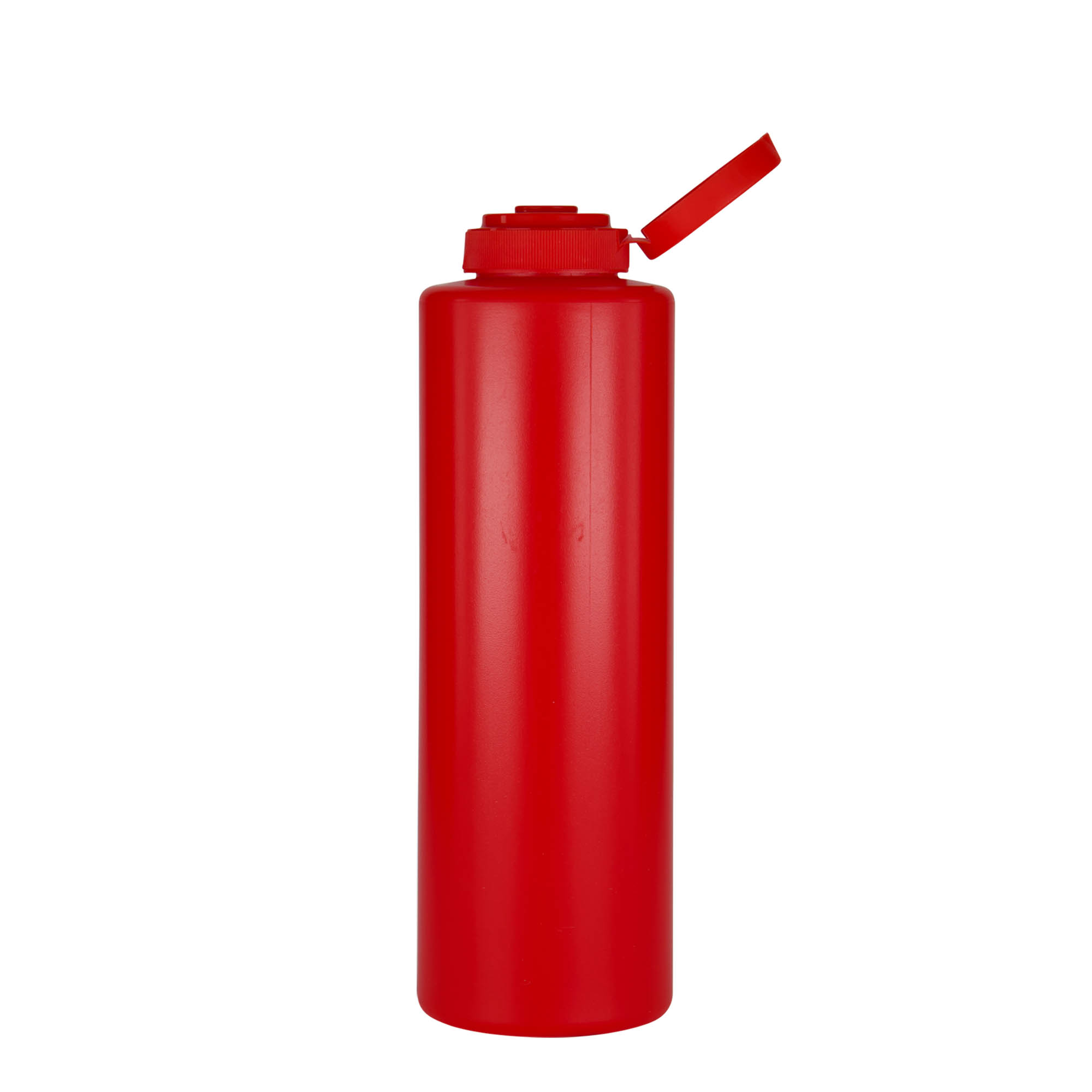 500 ml Soßenflasche, LDPE-Kunststoff, rot, Mündung: 38/400 500 ml Soßenflasche, LDPE-Kunststoff, rot, Mündung: 38/400
