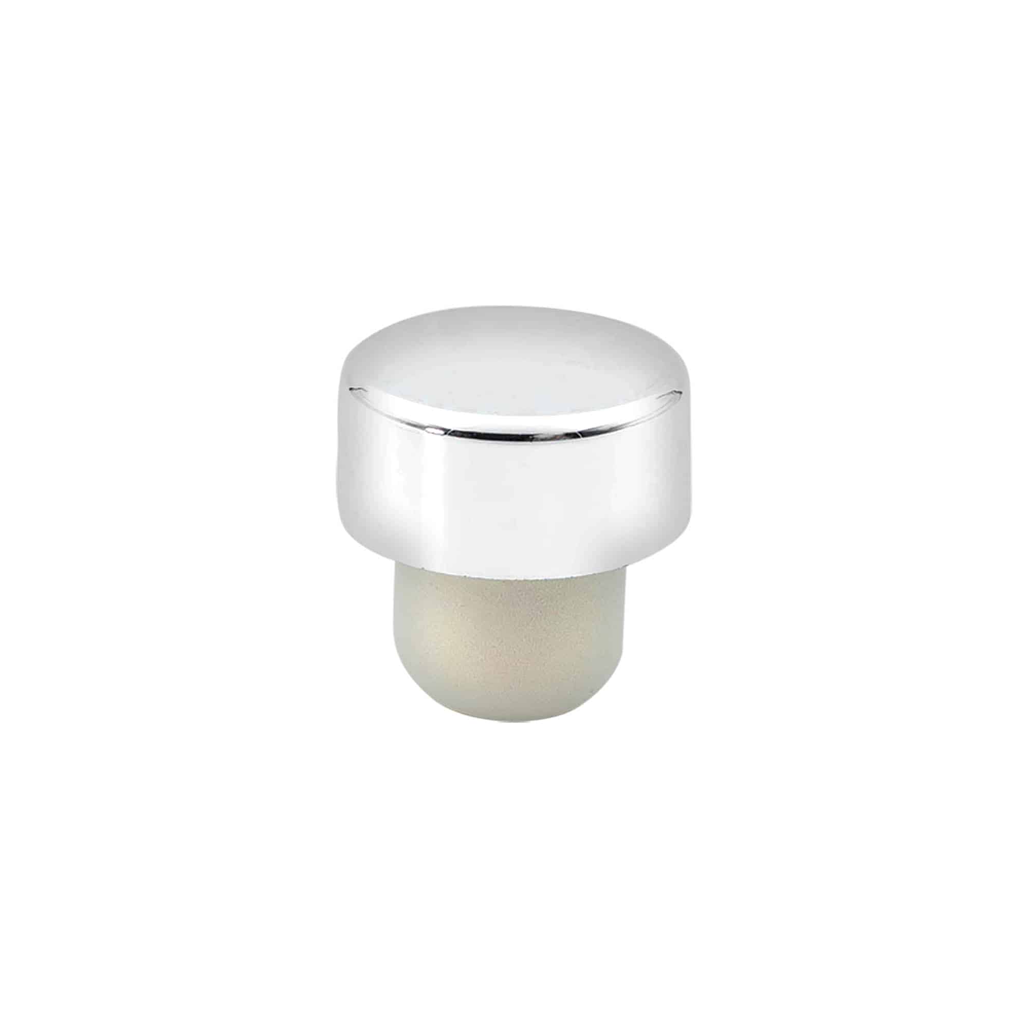 Griffkorken 19 mm, Kunststoff, silber, für Mündung: Kork Griffkorken 19 mm, Kunststoff, silber, für Mündung: Kork
