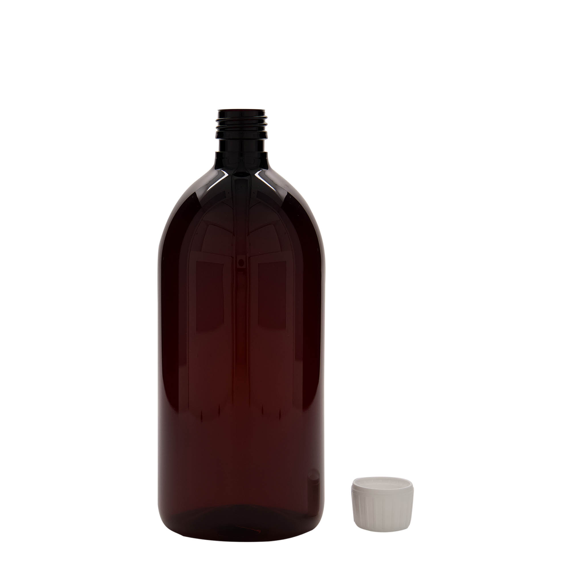 1.000 ml PET-Medizinflasche, braun,Kunststoff, Mündung: PP 28 1.000 ml PET-Medizinflasche, braun,Kunststoff, Mündung: PP 28