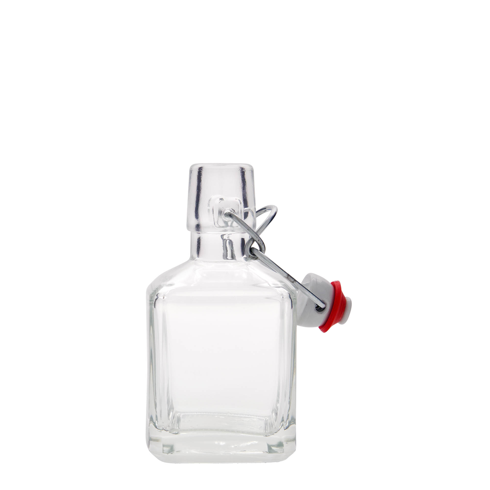 200 ml Glasflasche 'Kubica', quadratisch, Mündung: Bügelverschluss 200 ml Glasflasche 'Kubica', quadratisch, Mündung: Bügelverschluss