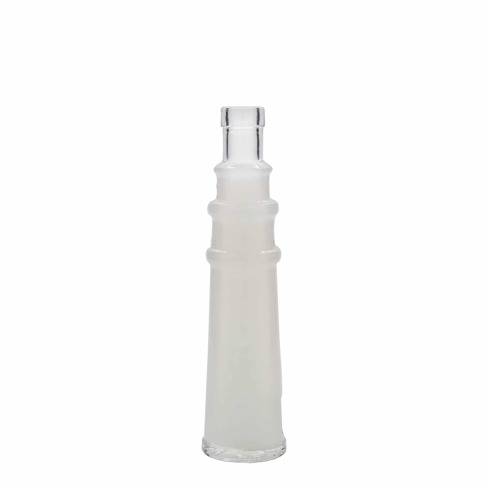 100 ml Glasflasche „Leuchtturm“, Mündung: Kork