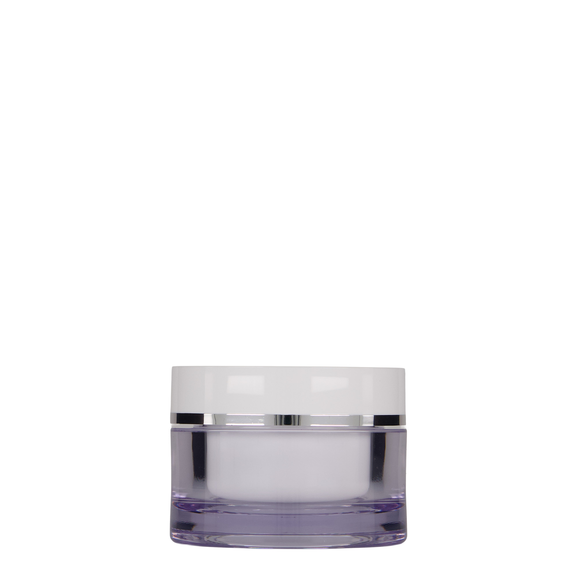 50 ml Tiegel, SAN-Kunststoff, weiß, Mündung: Schraubverschluss 50 ml Tiegel, SAN-Kunststoff, weiß, Mündung: Schraubverschluss