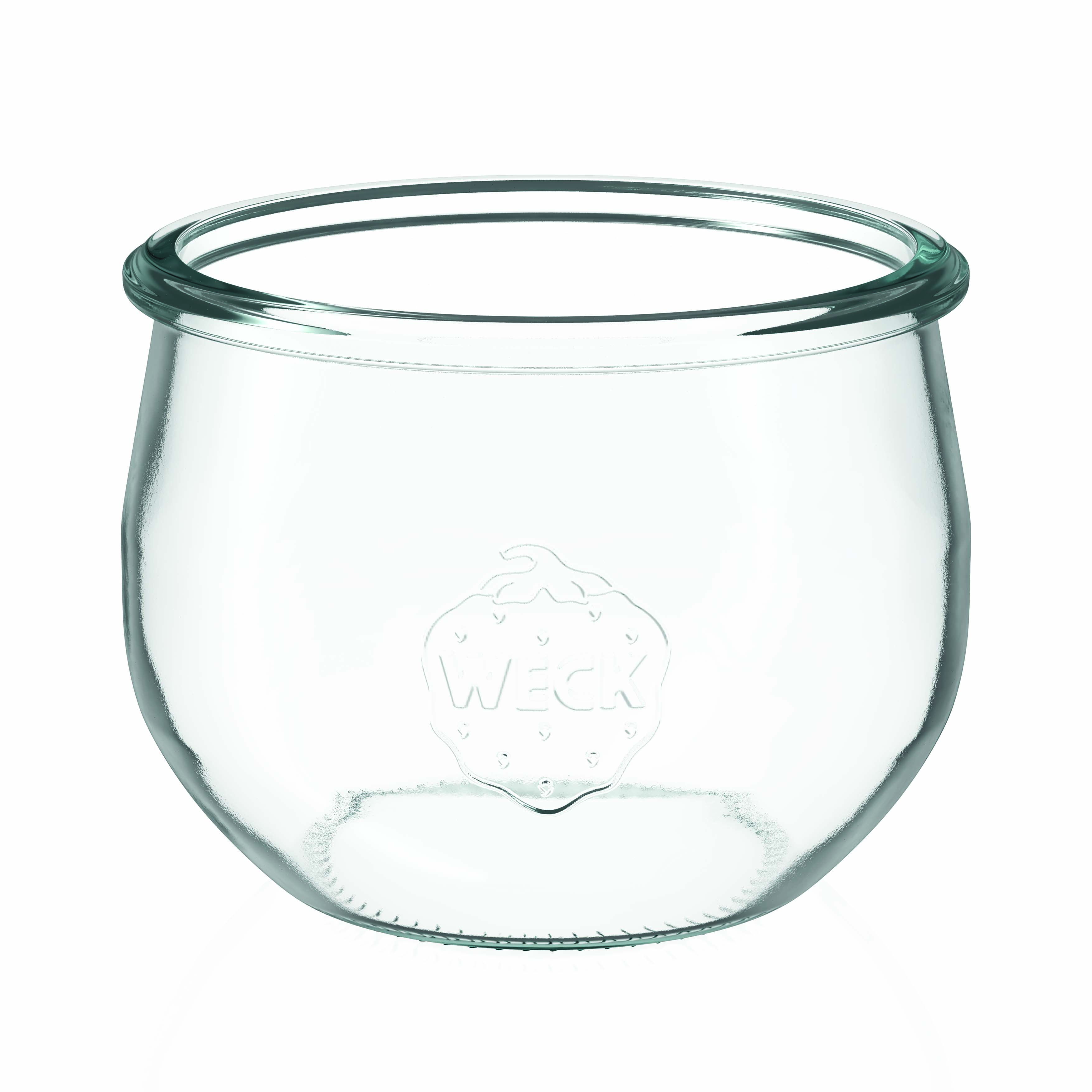 6x 580 ml WECK-Tulpenglas mit Glasdeckel RR 100