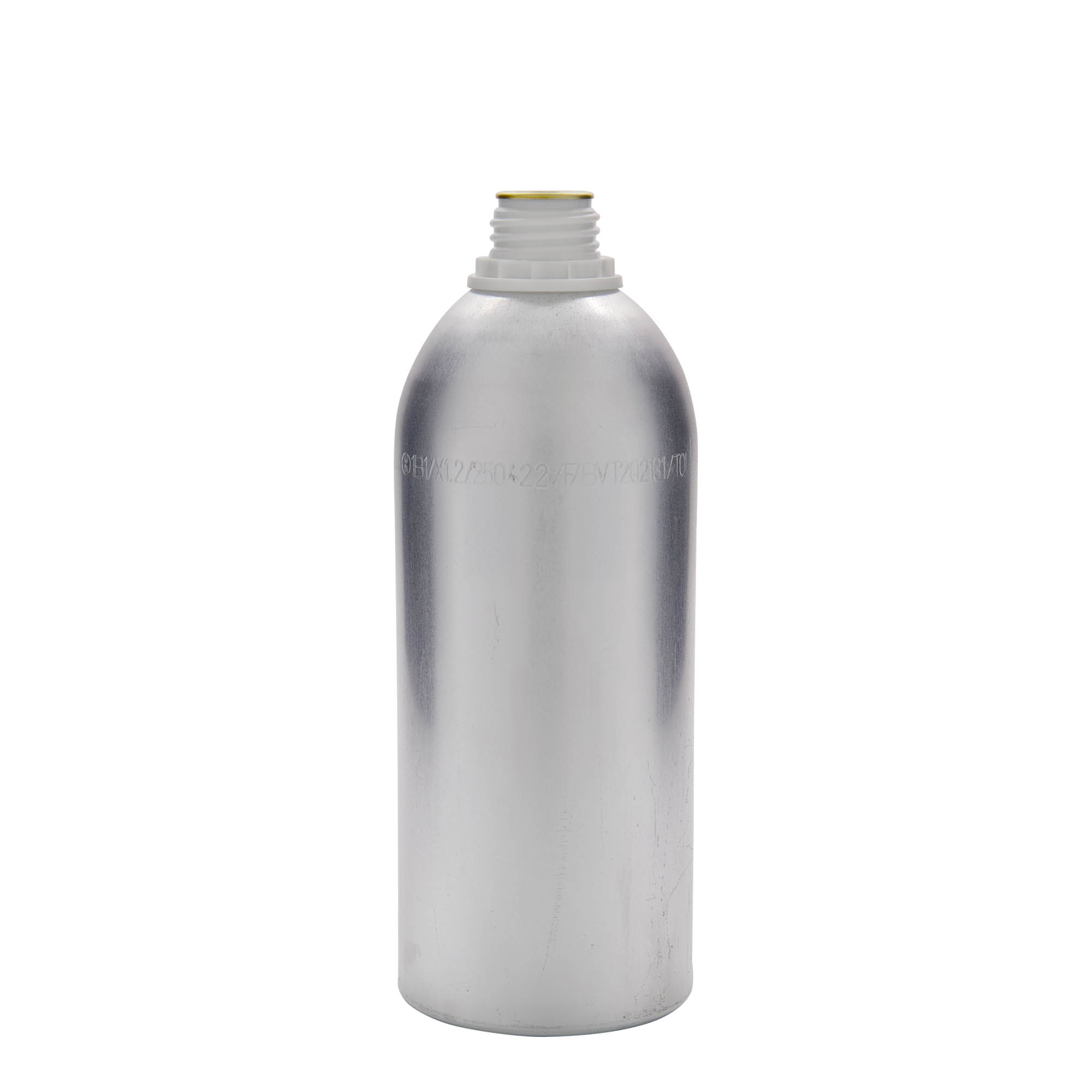 1100 ml Aluminiumflasche, Metall, silber, Mündung: DIN 32 1100 ml Aluminiumflasche, Metall, silber, Mündung: DIN 32