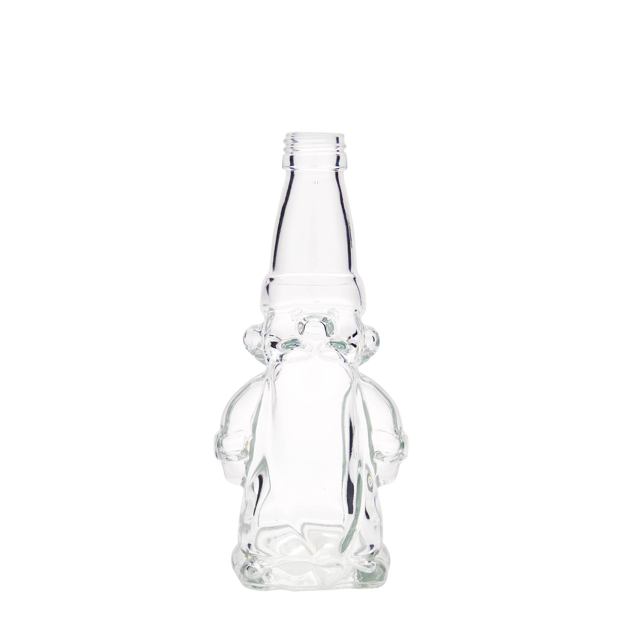 200 ml Glasflasche „Weihnachtswichtel“, Mündung: PP 28