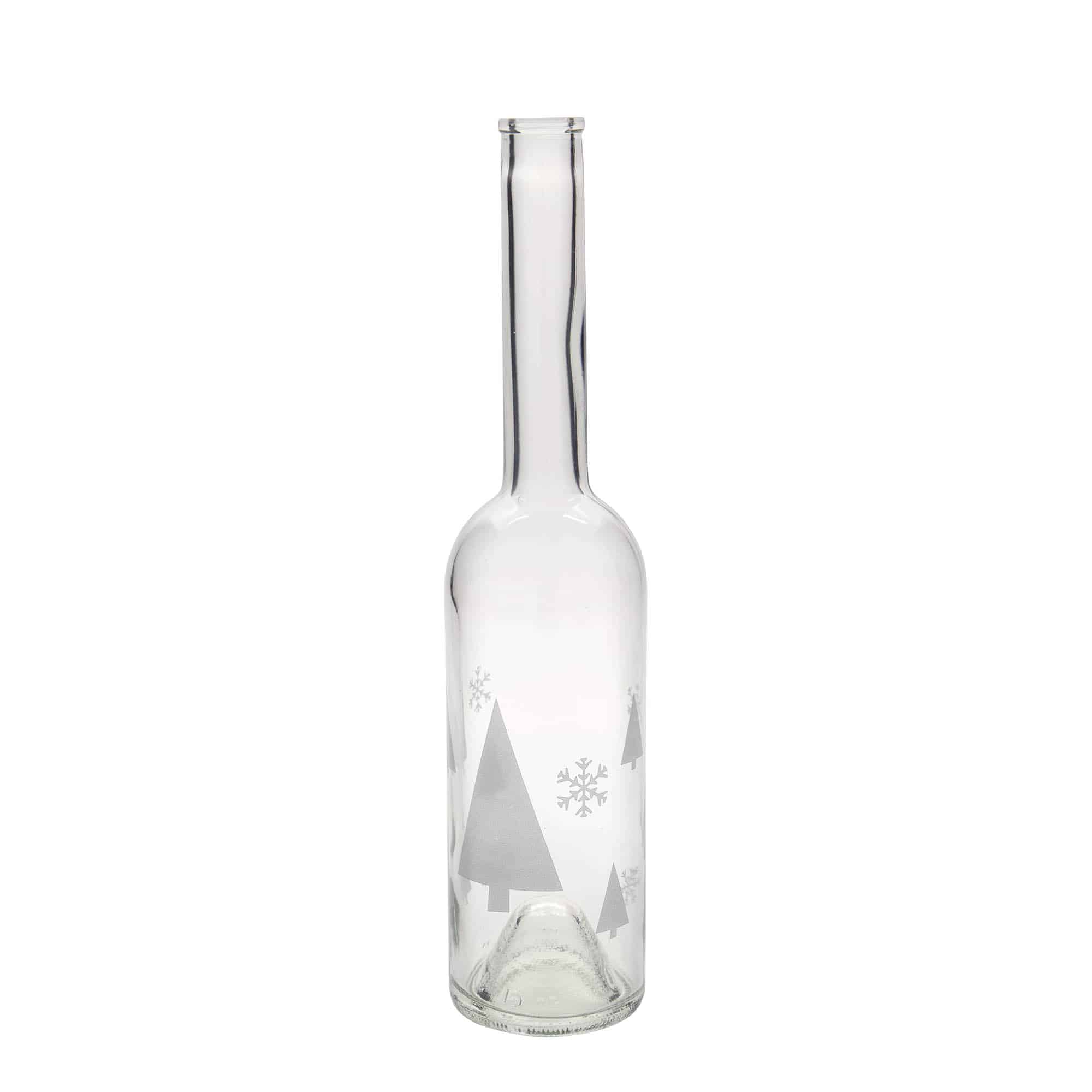 500 ml Glasflasche 'Opera', Motiv: Schneeflocken, Mündung: Kork 500 ml Glasflasche 'Opera', Motiv: Schneeflocken, Mündung: Kork