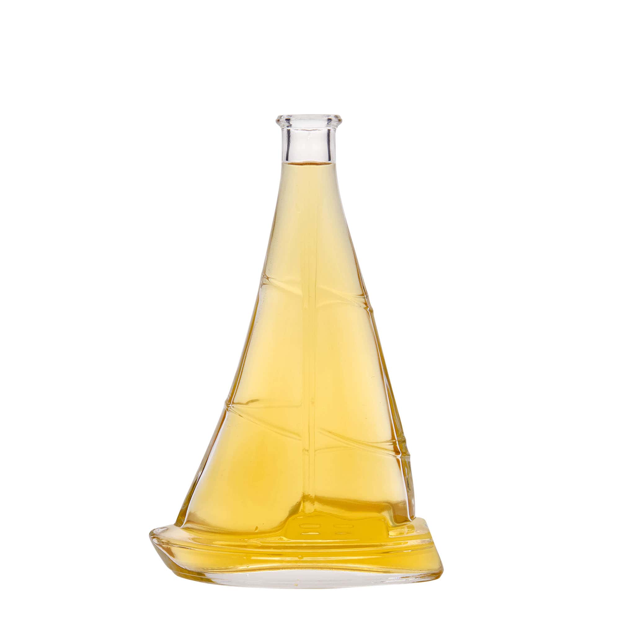 350 ml Glasflasche „Segelboot“, Mündung: Kork