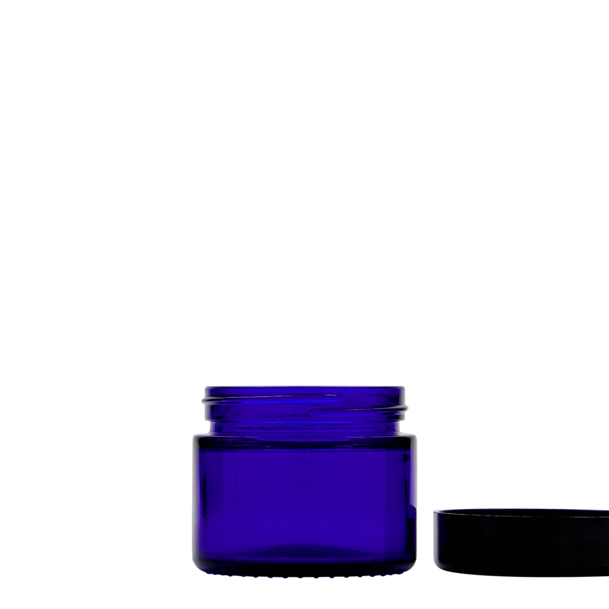 50 ml Tiegel 'Blue Edition', Glas, royalblau, Mündung: Schraubverschluss 50 ml Tiegel 'Blue Edition', Glas, royalblau, Mündung: Schraubverschluss