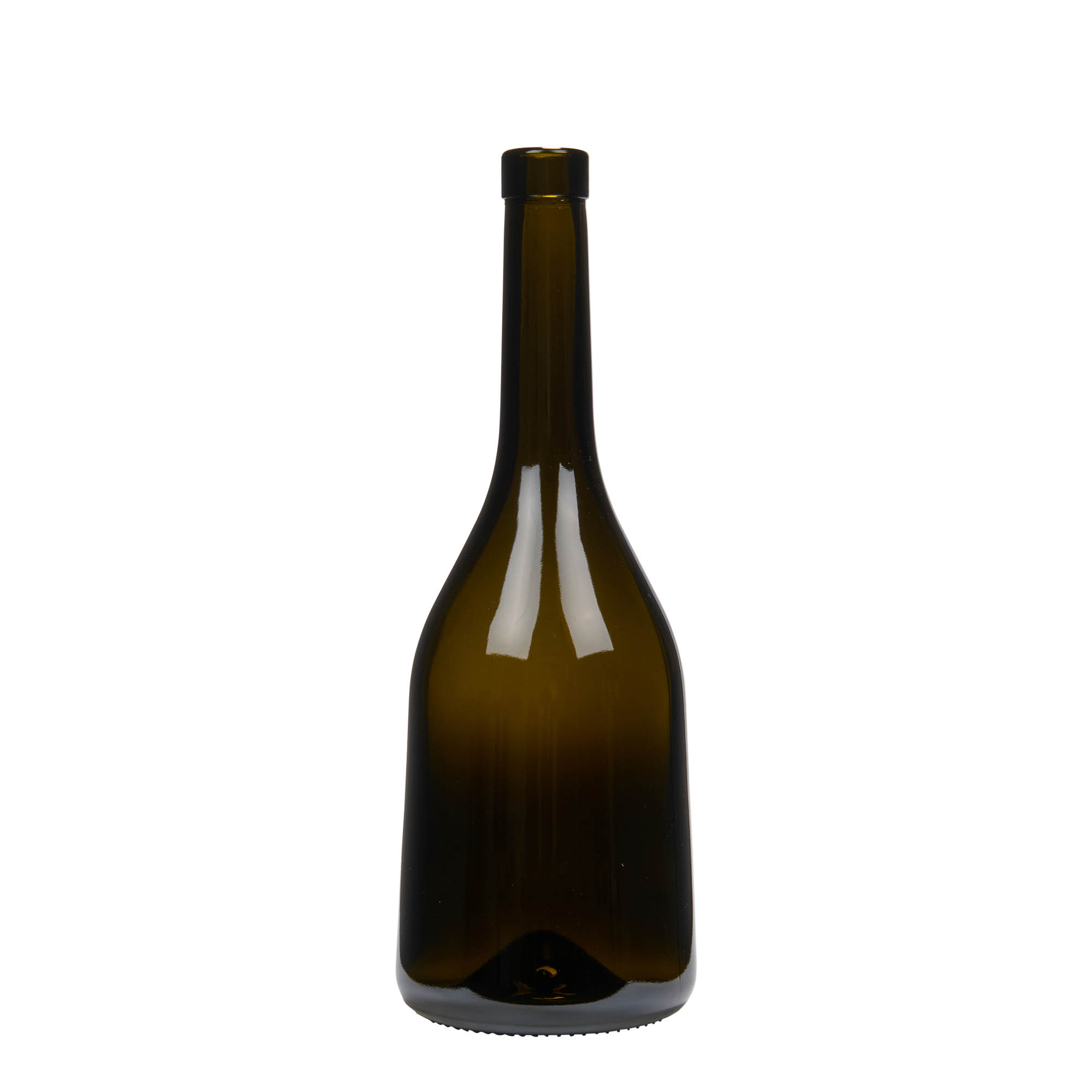 750 ml Glasflasche 'Rustica', antikgrün, Mündung: Kork 750 ml Glasflasche 'Rustica', antikgrün, Mündung: Kork